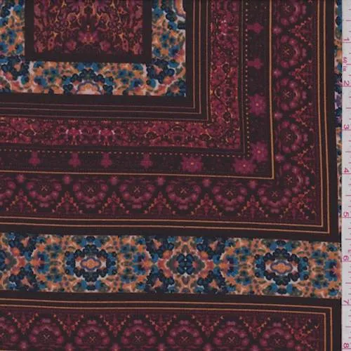 1 YD PC-Maroon Block Jersey Knit Fabric