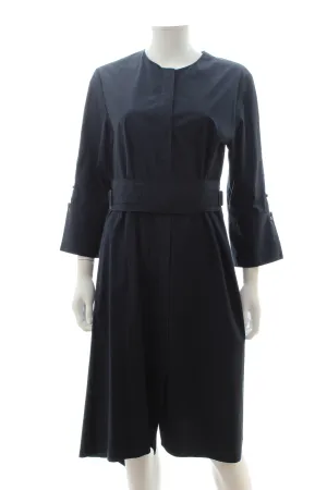 3.1 Phillip Lim Belted Cotton-Poplin Dress W/Asymmetrical Hem