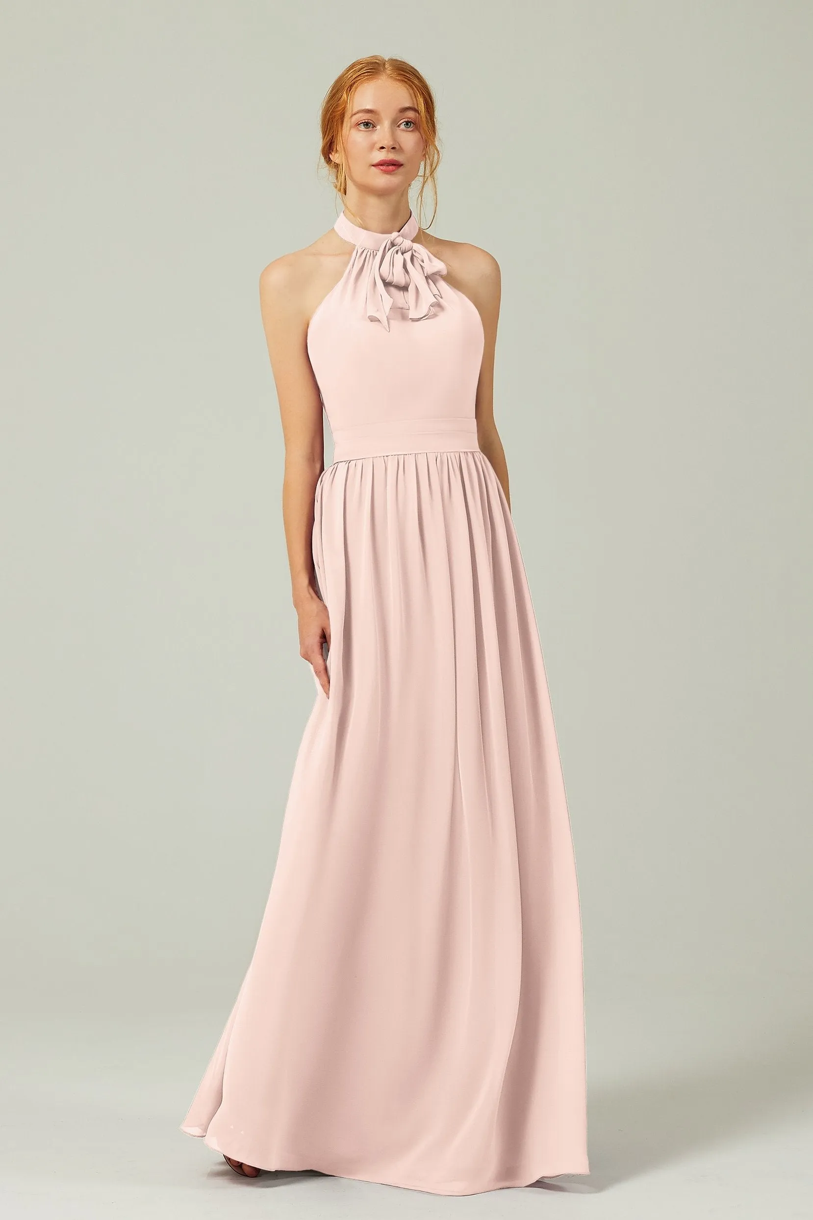 A-Line Floor Length Chiffon Bridesmaid Dress CB0299