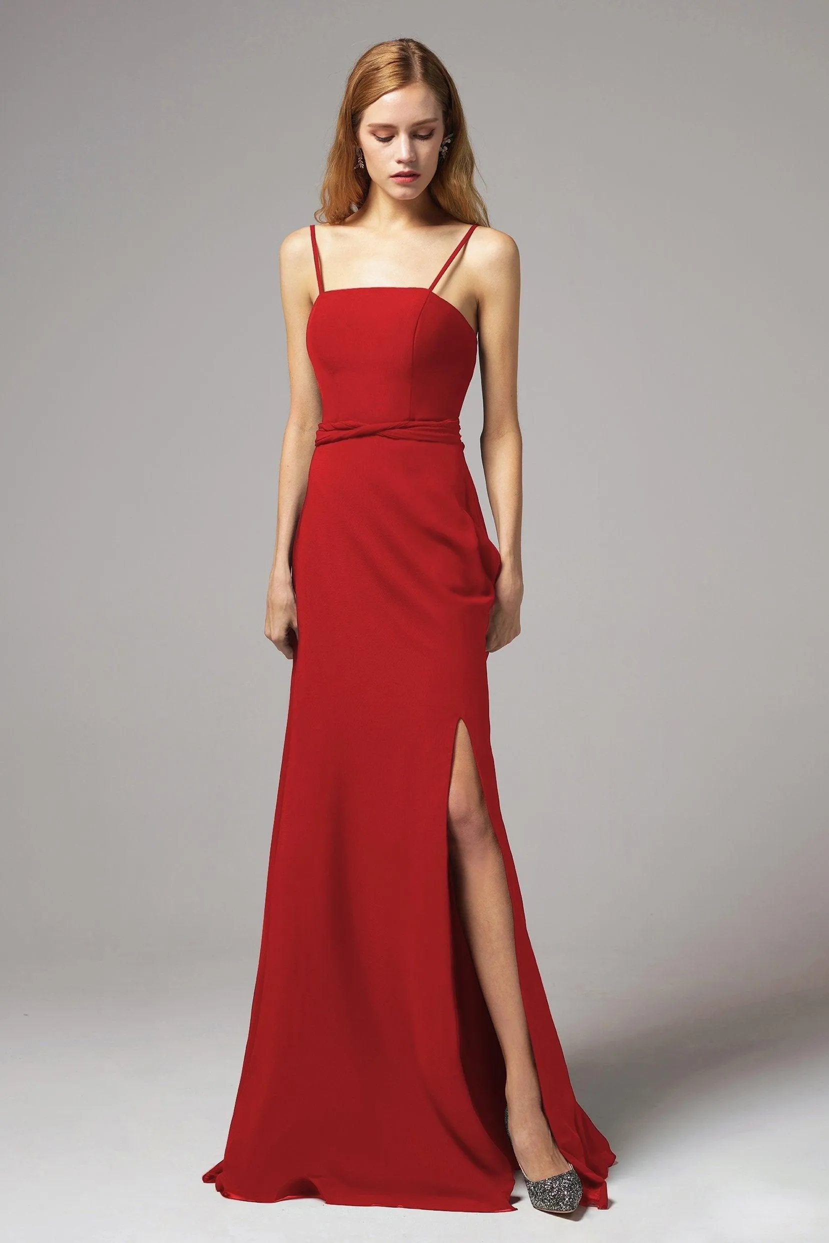 A-Line Floor Length Chiffon Bridesmaid Dress CB0414