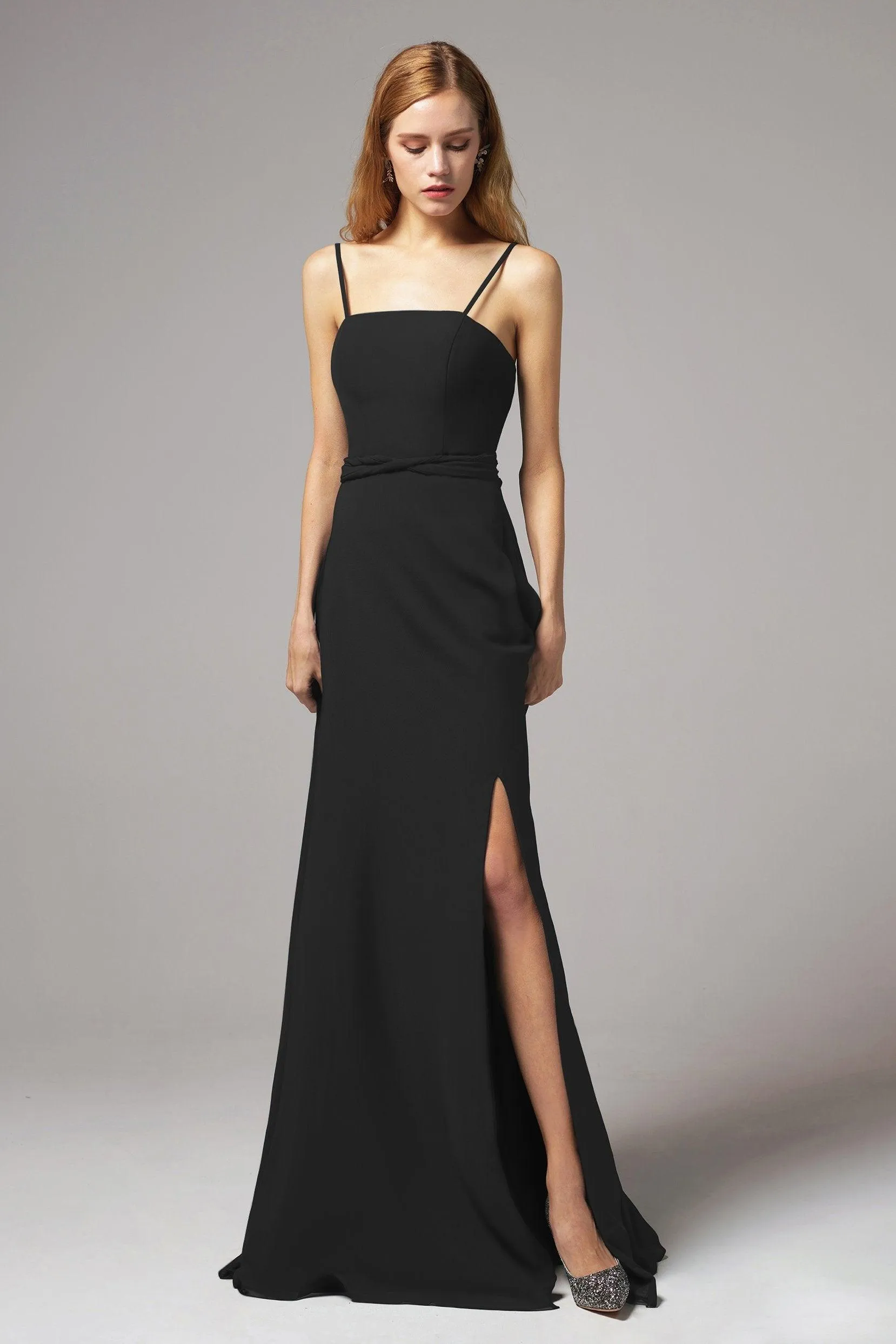 A-Line Floor Length Chiffon Bridesmaid Dress CB0414