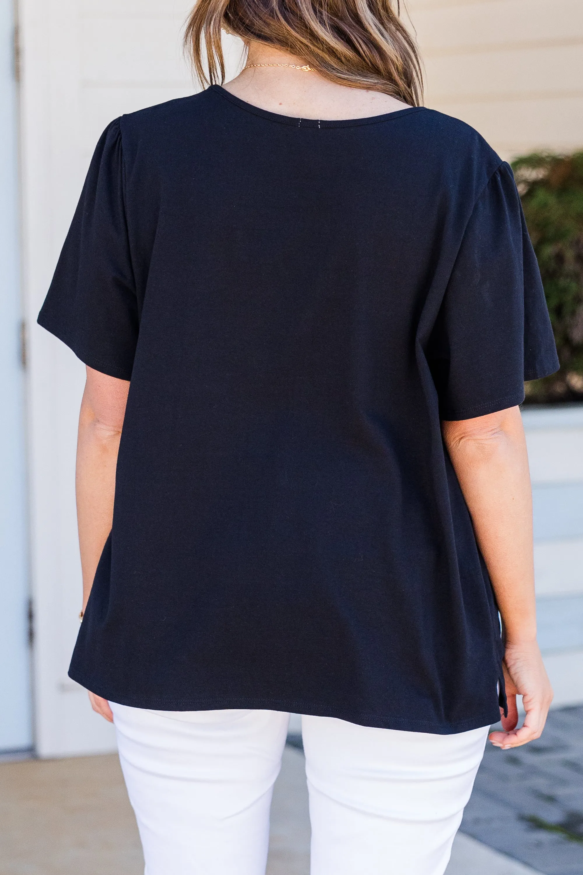 An Open Book Top, Black