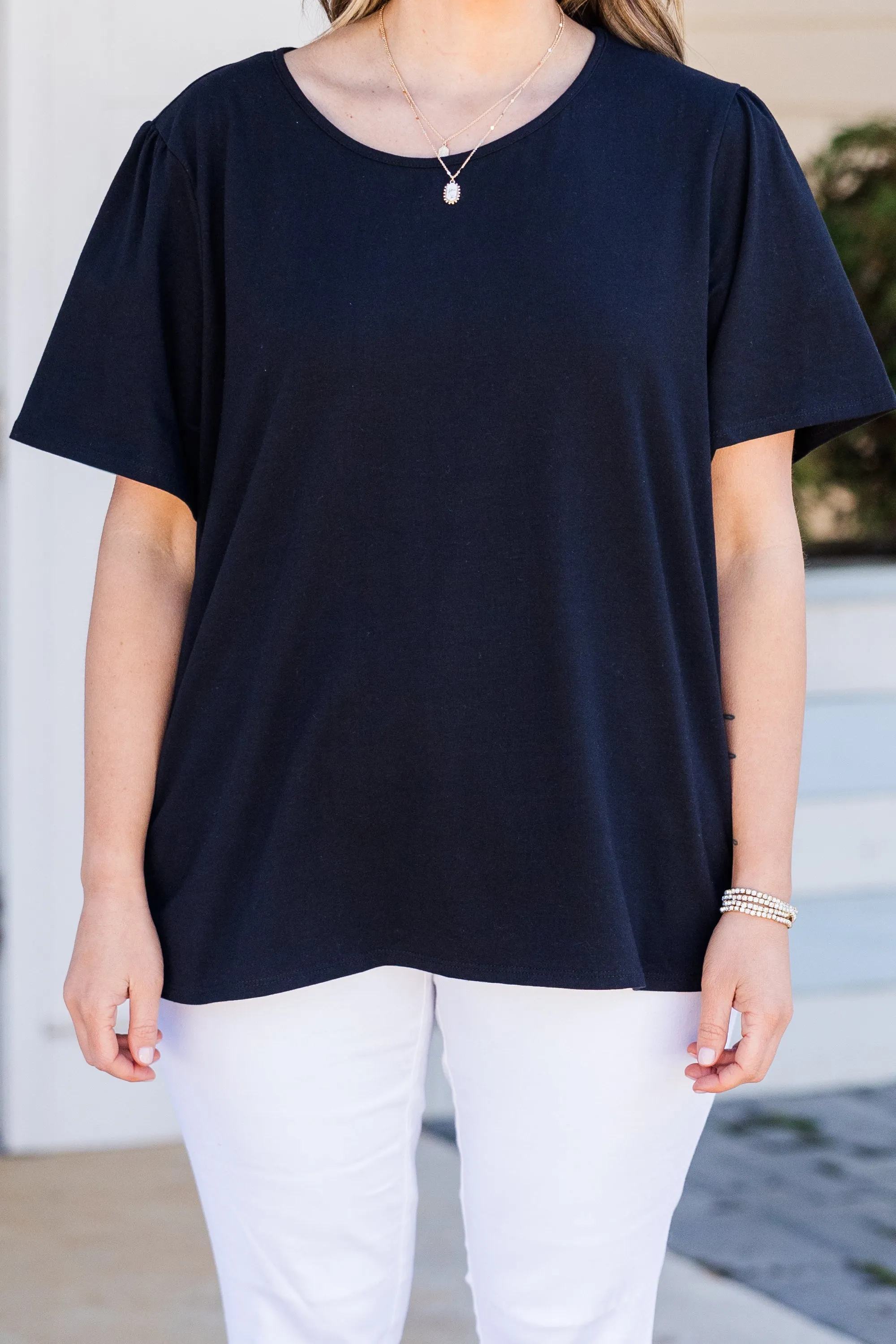 An Open Book Top, Black