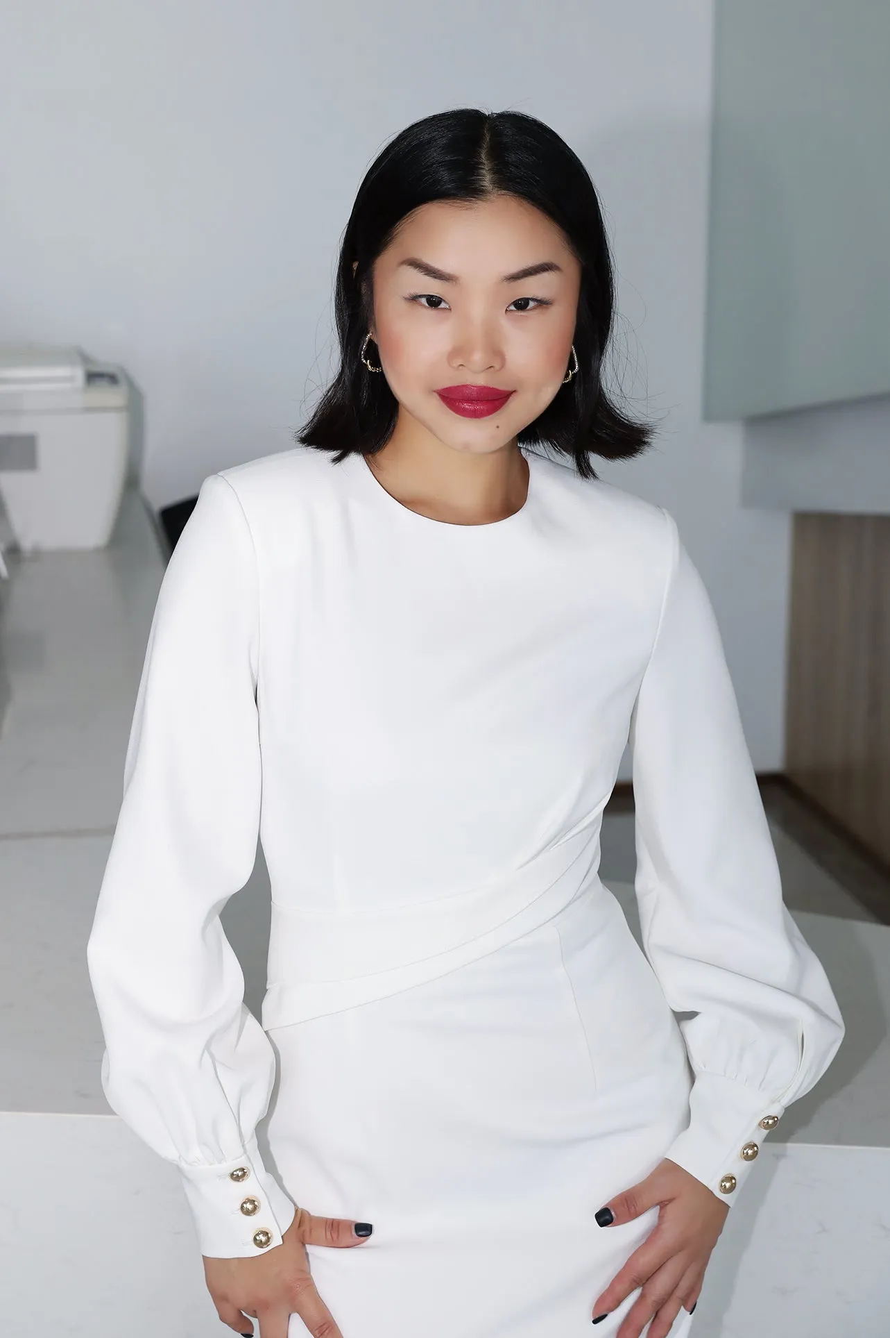 ASYMMETRY WAIST DRESS