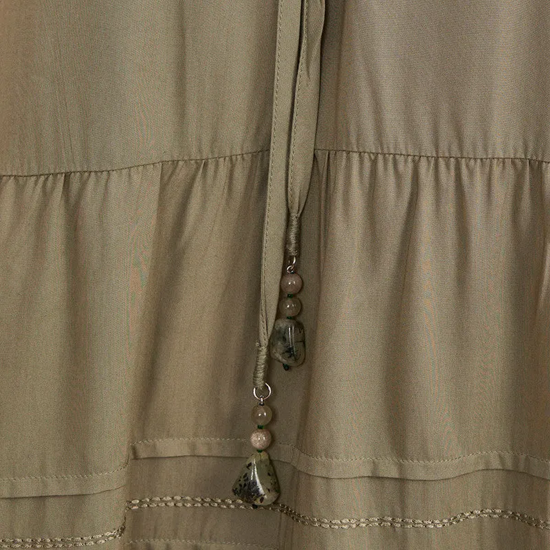 Bamboo Bemberg Short Dress for Women | Sage Green