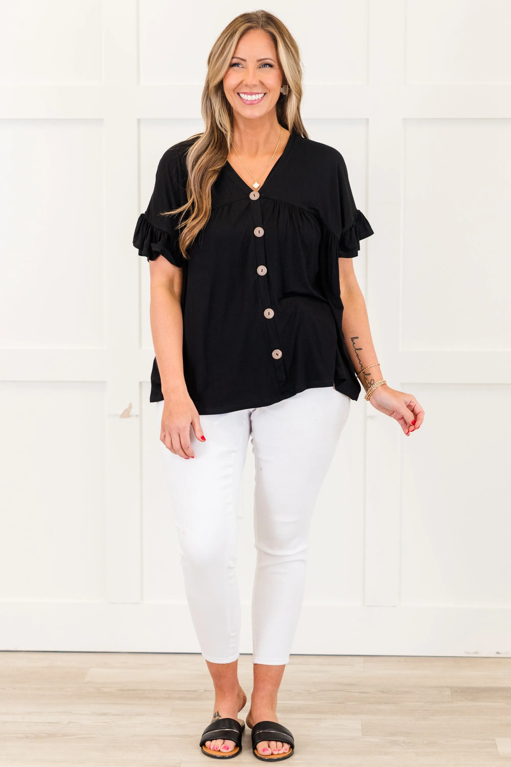 Bittersweet Beginnings Top, Black