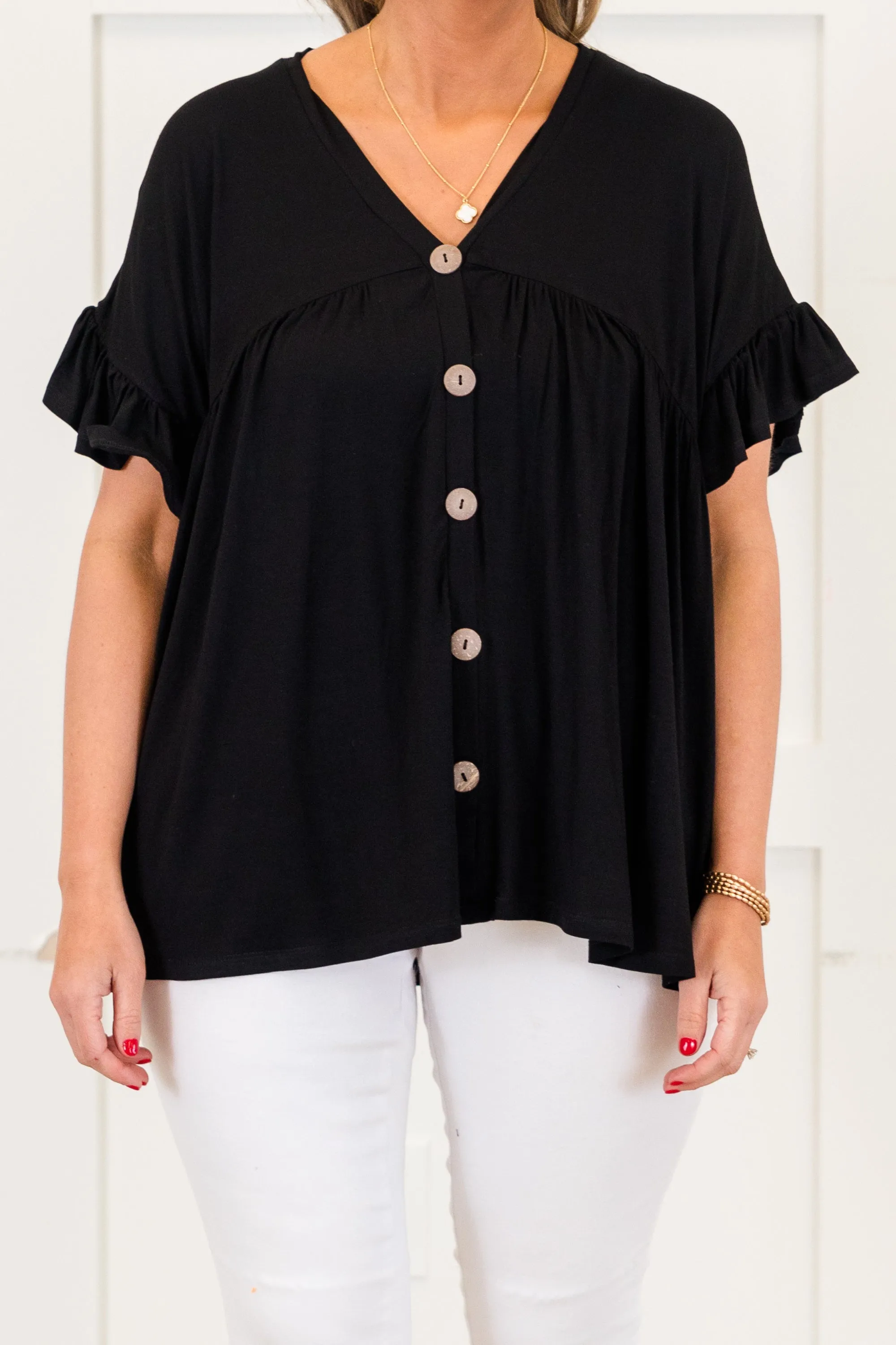 Bittersweet Beginnings Top, Black