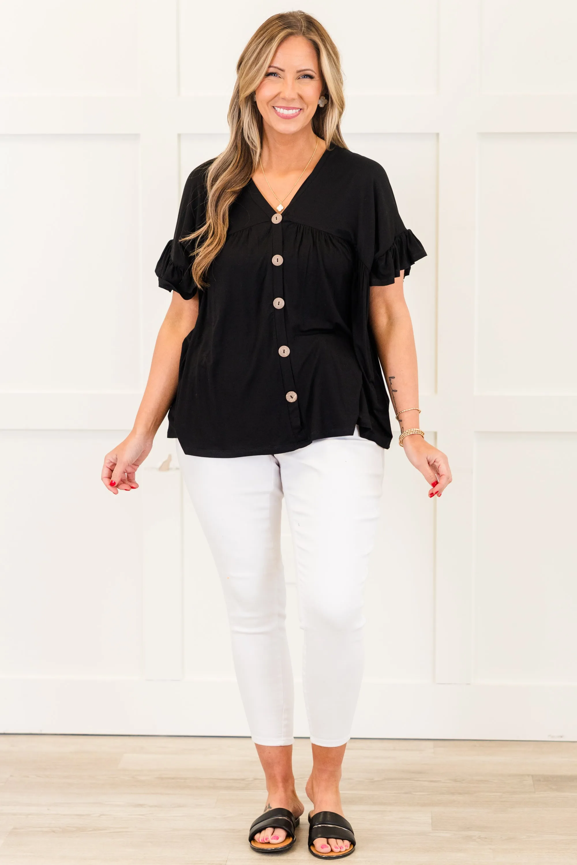 Bittersweet Beginnings Top, Black