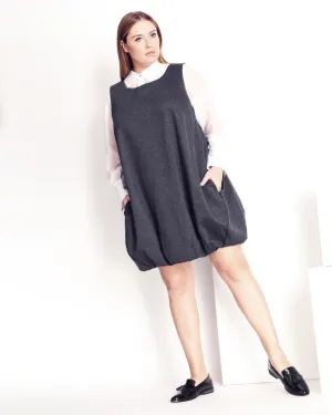Bubble Tank Dress | Charcoal Grey