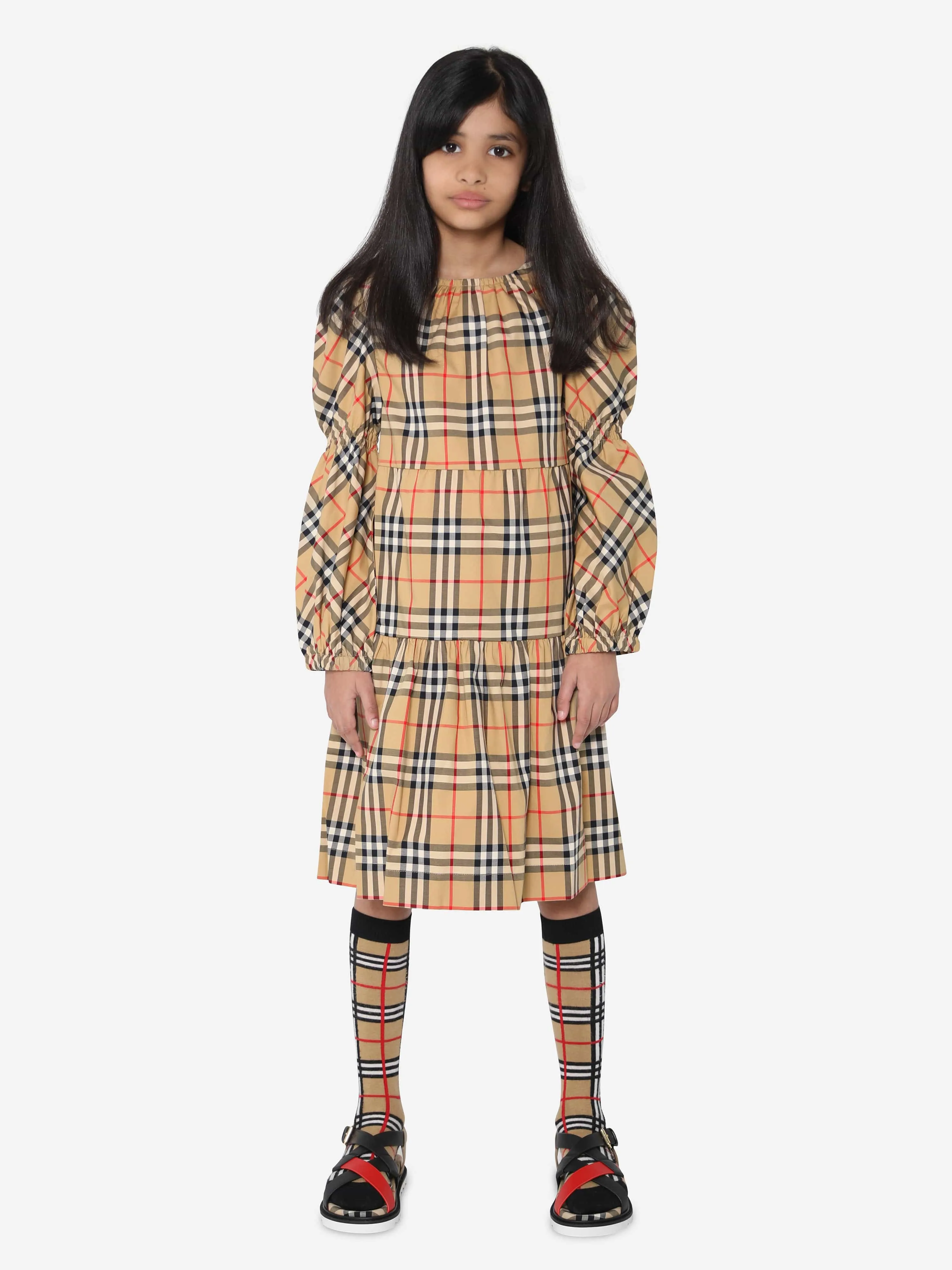 Burberry Girls Check Print Shirley Dress
