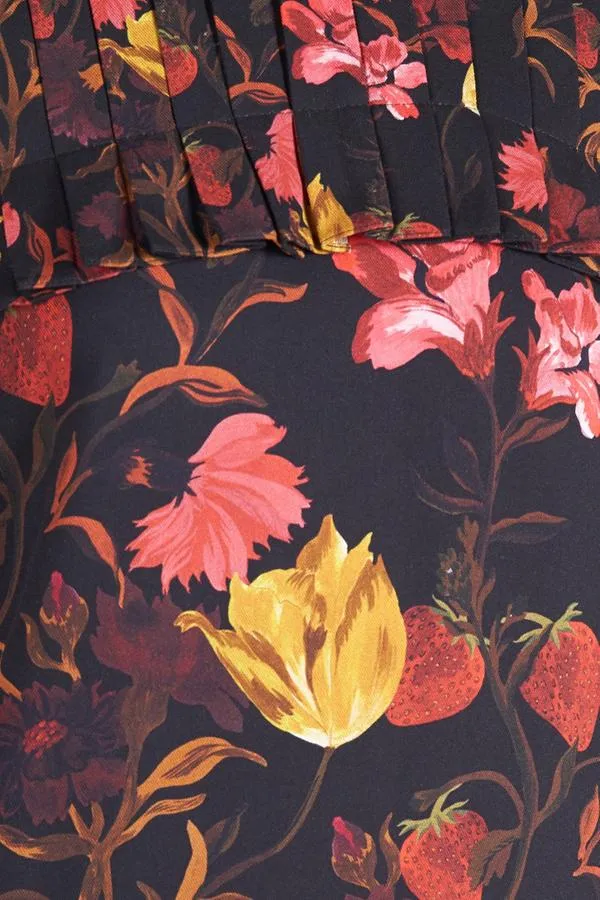 Charlotte Print Cold-Shoulder Dress