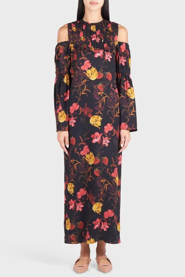 Charlotte Print Cold-Shoulder Dress