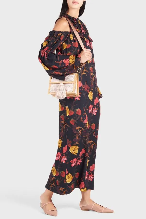 Charlotte Print Cold-Shoulder Dress