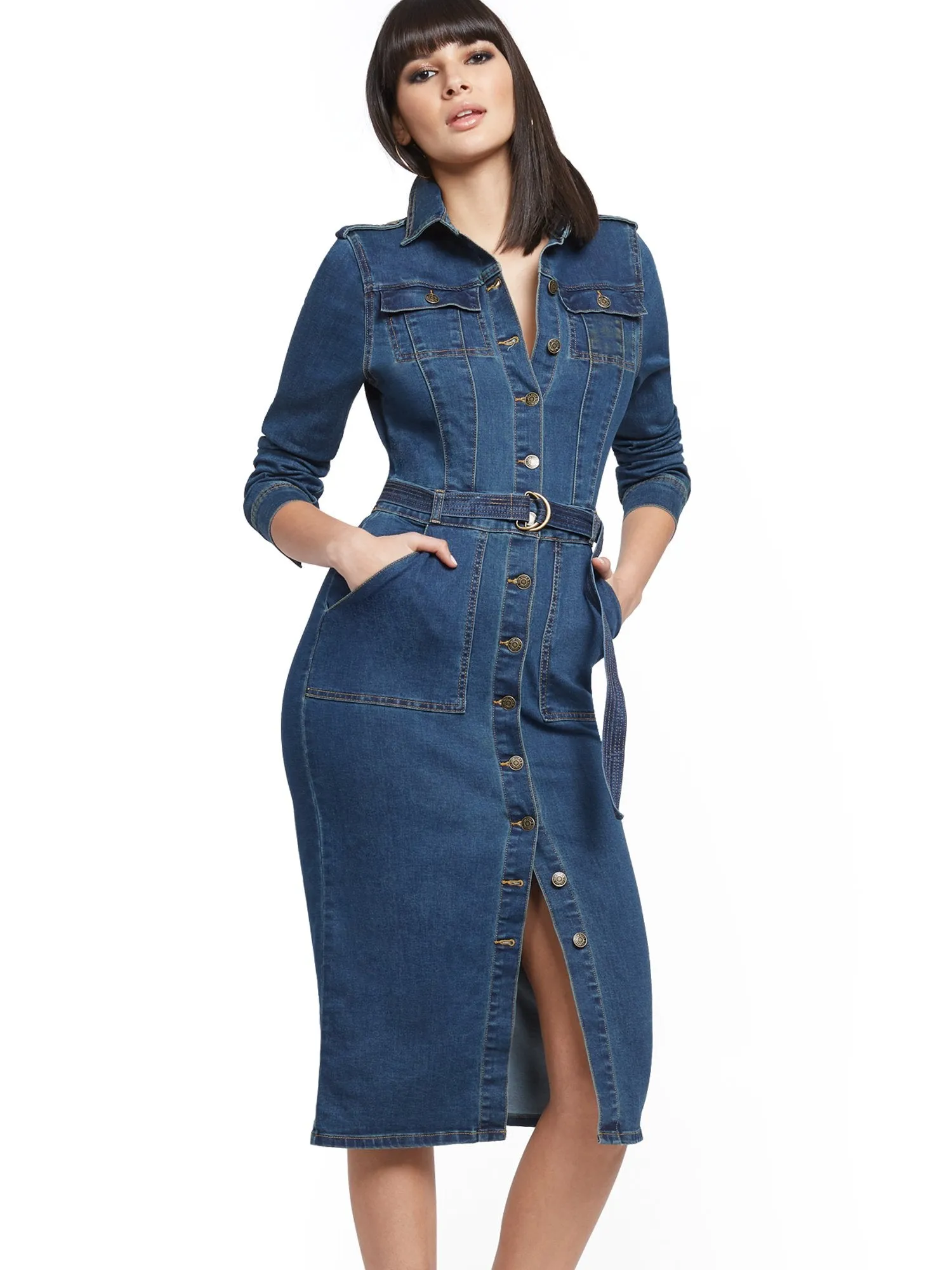 Denim Utility Shirtdress - NYC Strong Collection