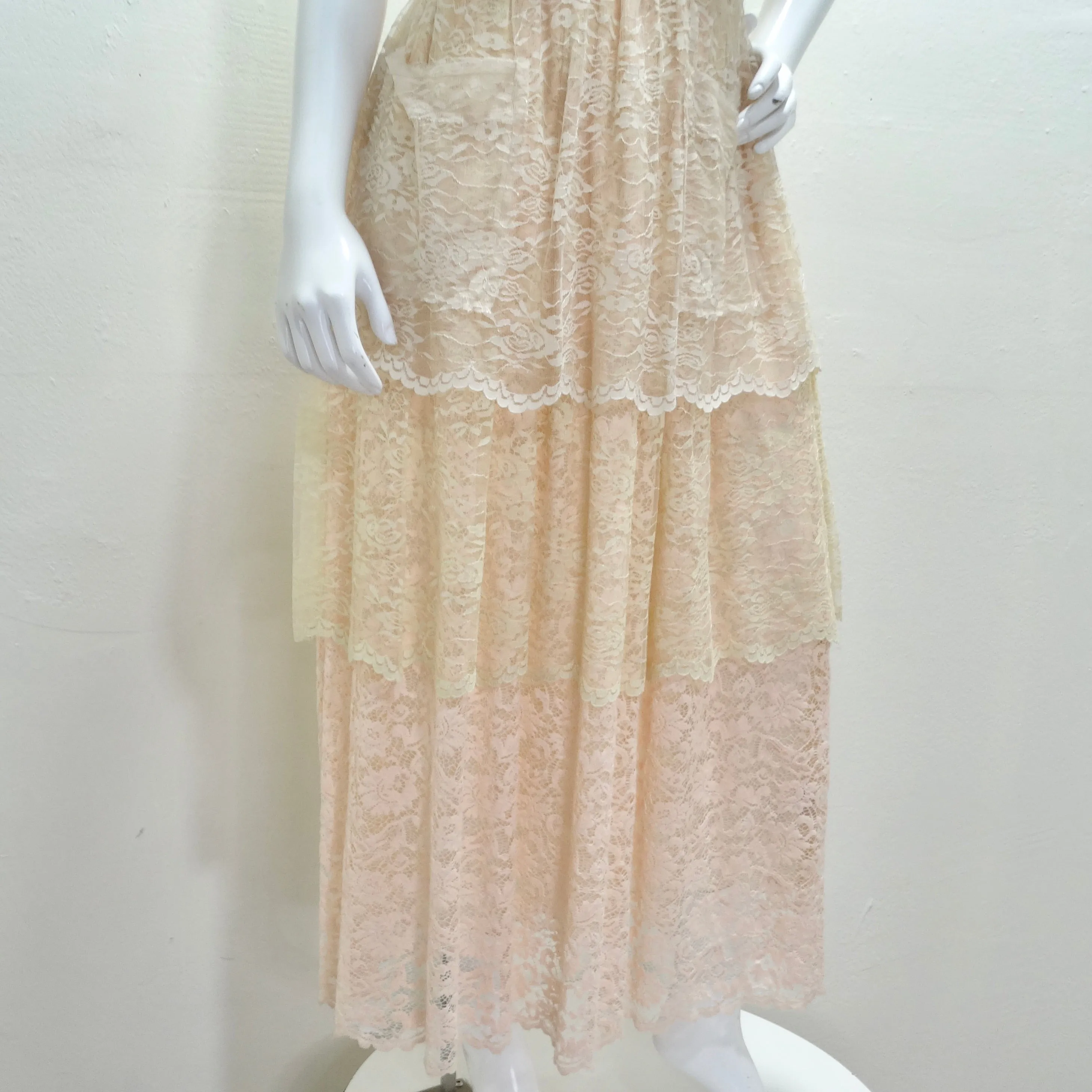 Dolce & Gabbana Baby Pink Lace Dress