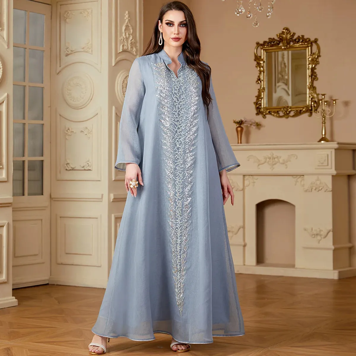 Experience The Elegance Beads Abaya