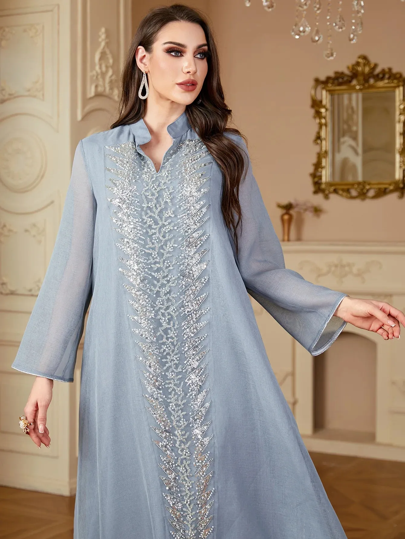 Experience The Elegance Beads Abaya