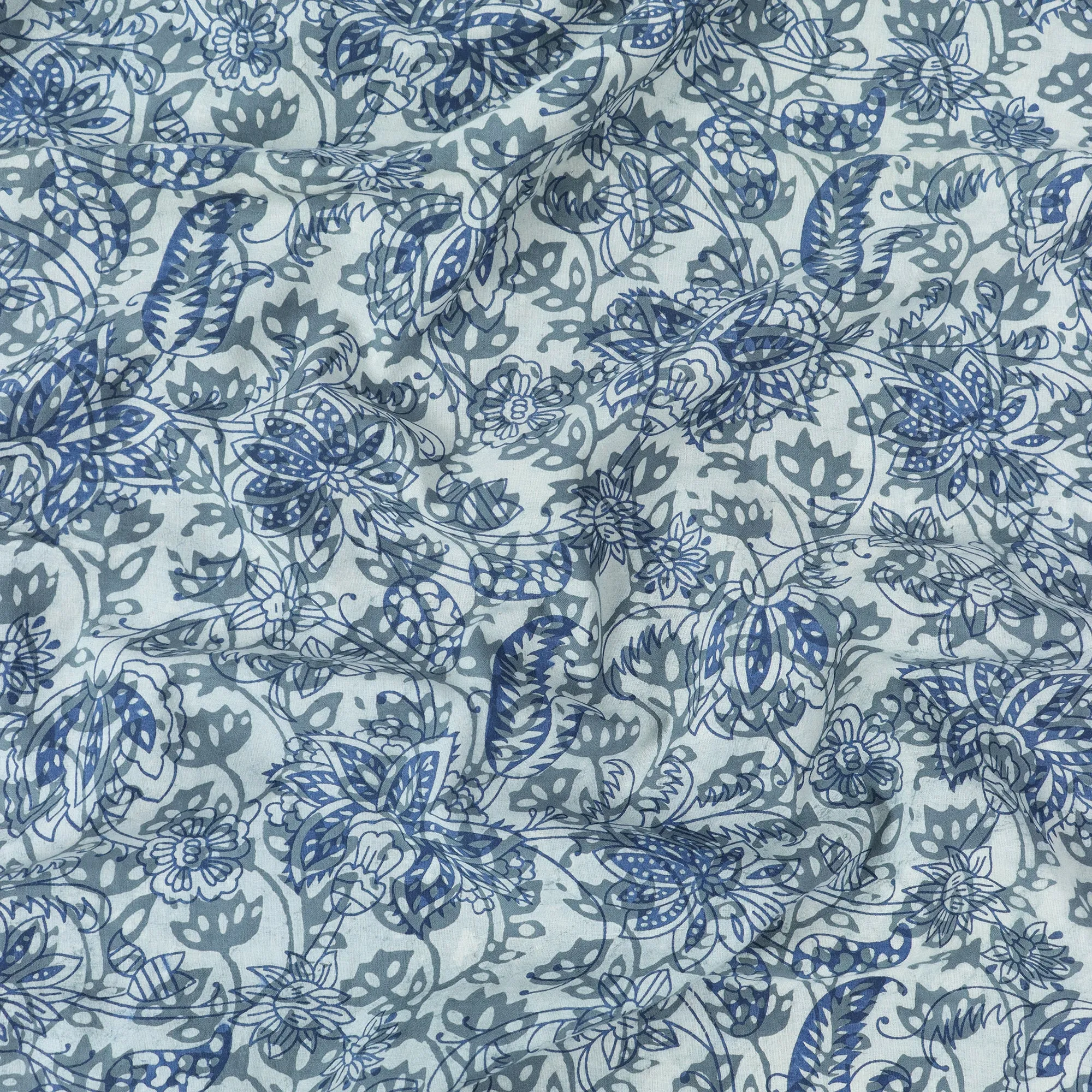 Floral Printed Voile Pure Cotton Fabric