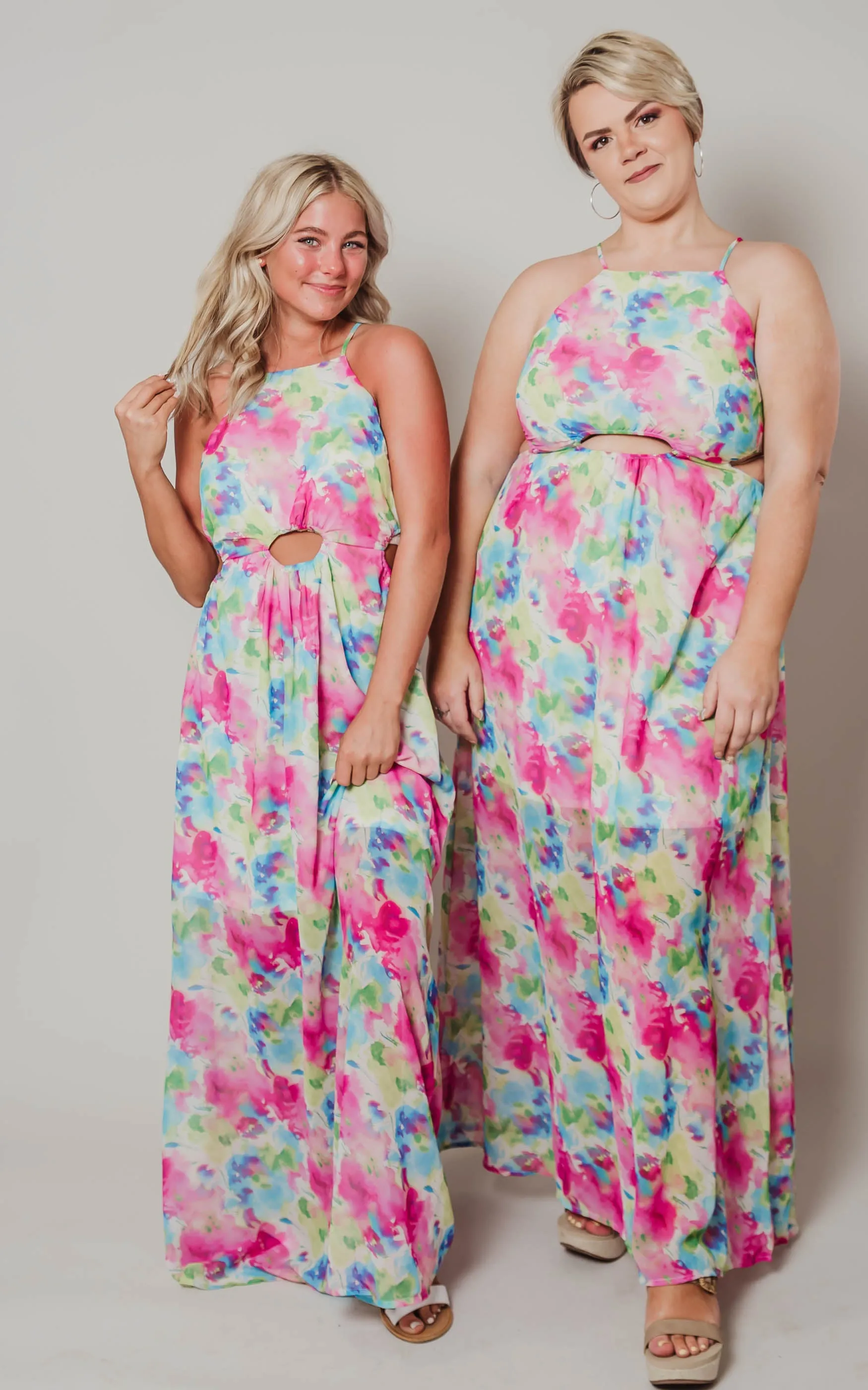 Floral Watercolor Maxi Dress - Final Sale*