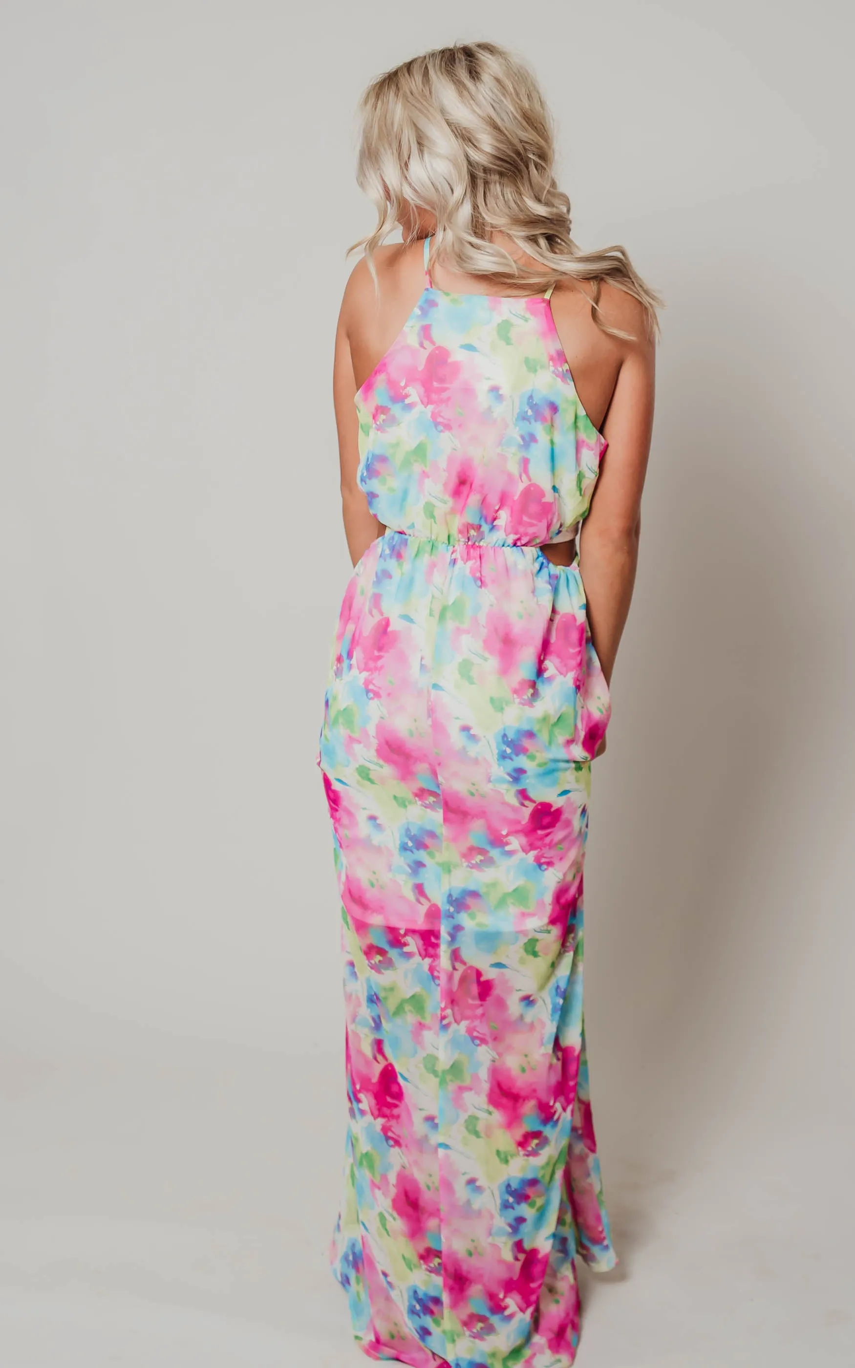 Floral Watercolor Maxi Dress - Final Sale*