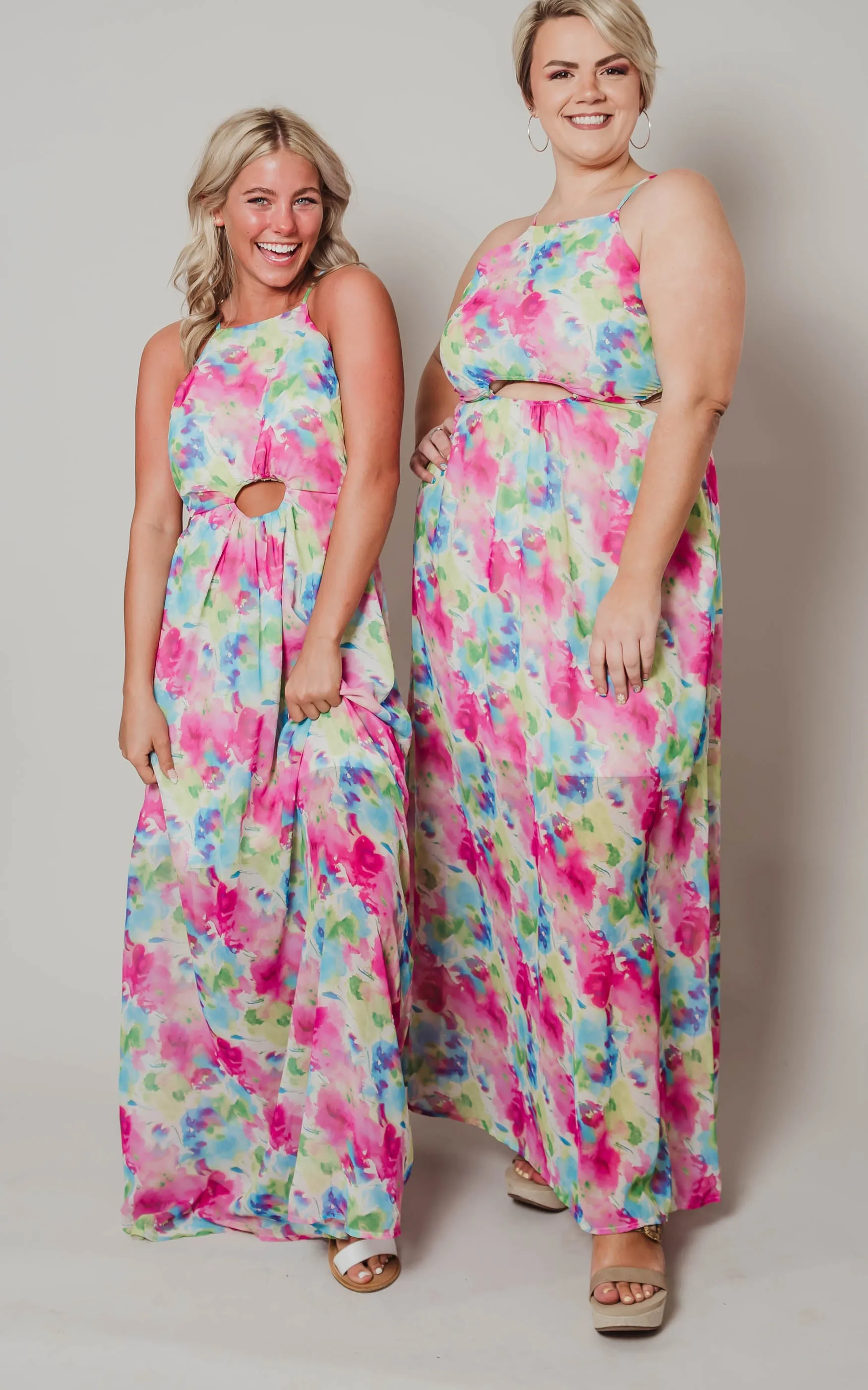 Floral Watercolor Maxi Dress - Final Sale*