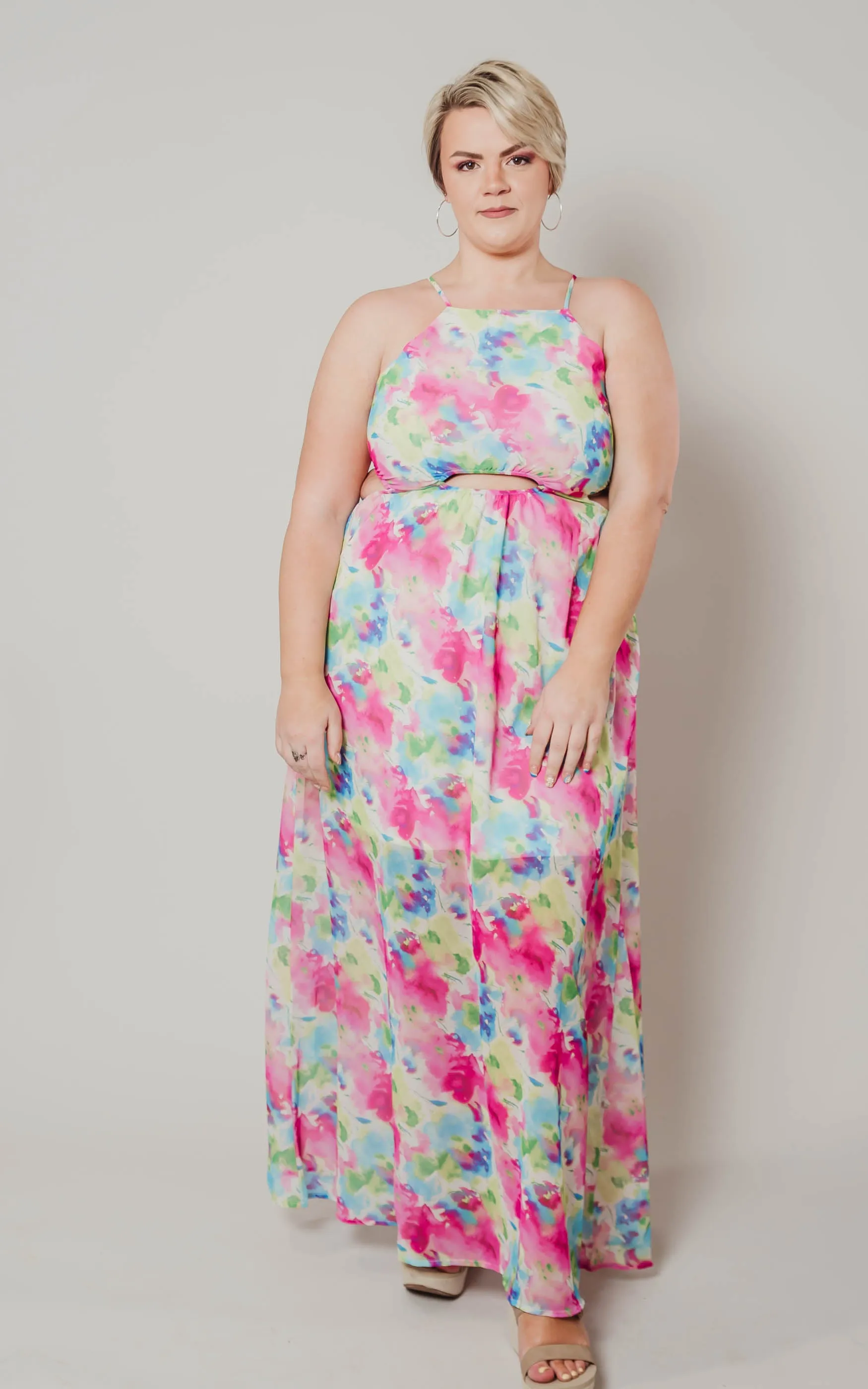 Floral Watercolor Maxi Dress - Final Sale*