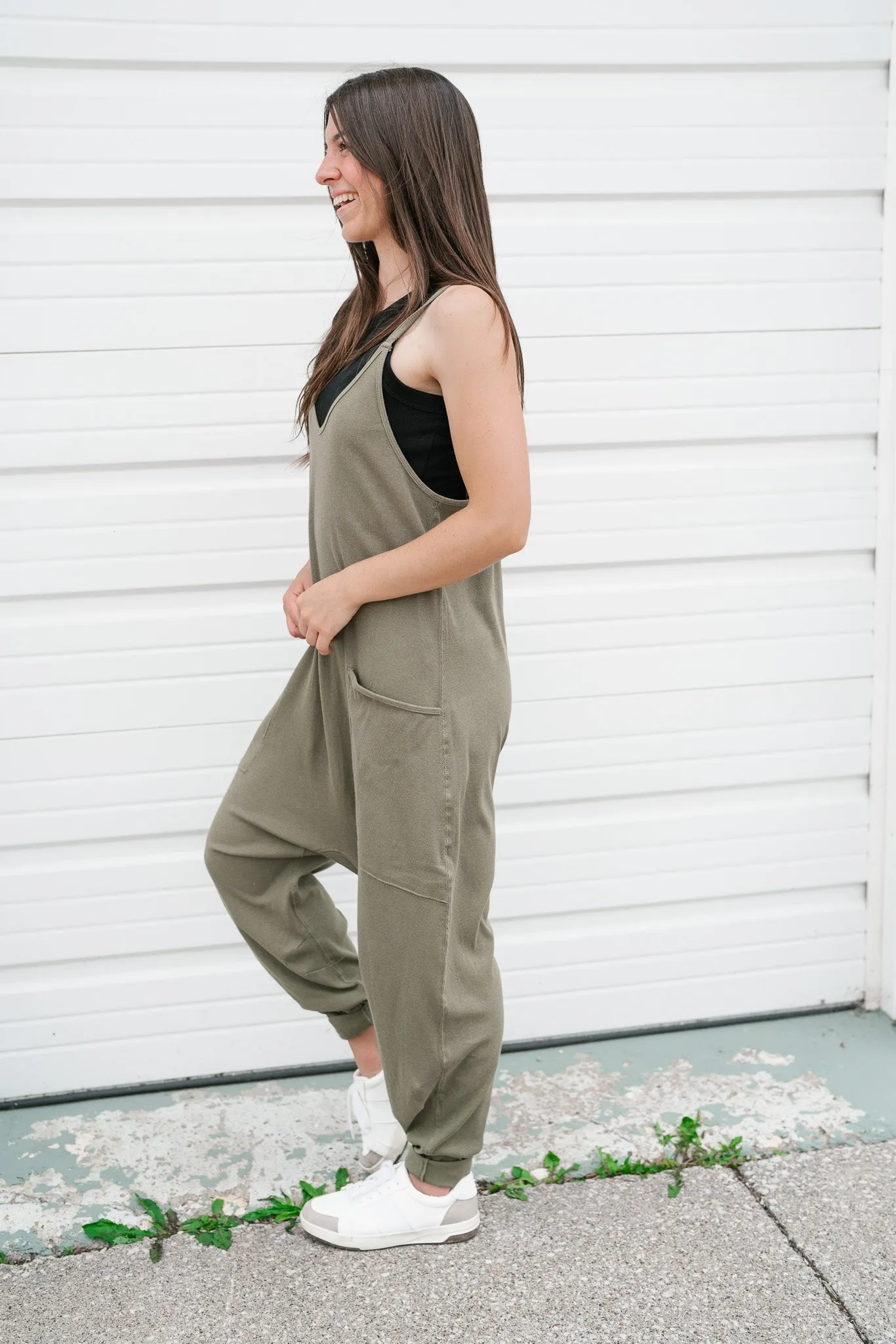 Flying Free Jumpsuit - Olive