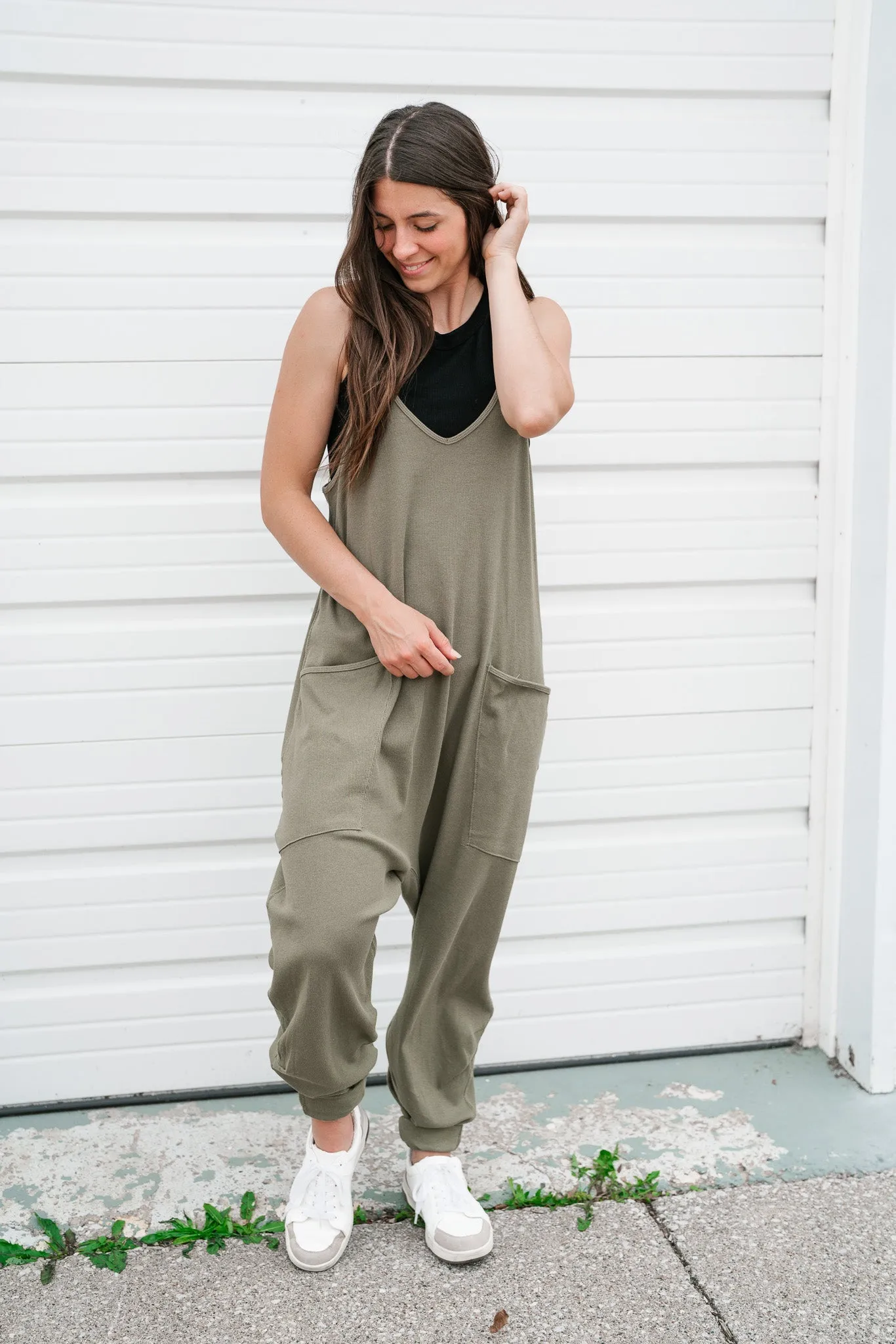 Flying Free Jumpsuit - Olive