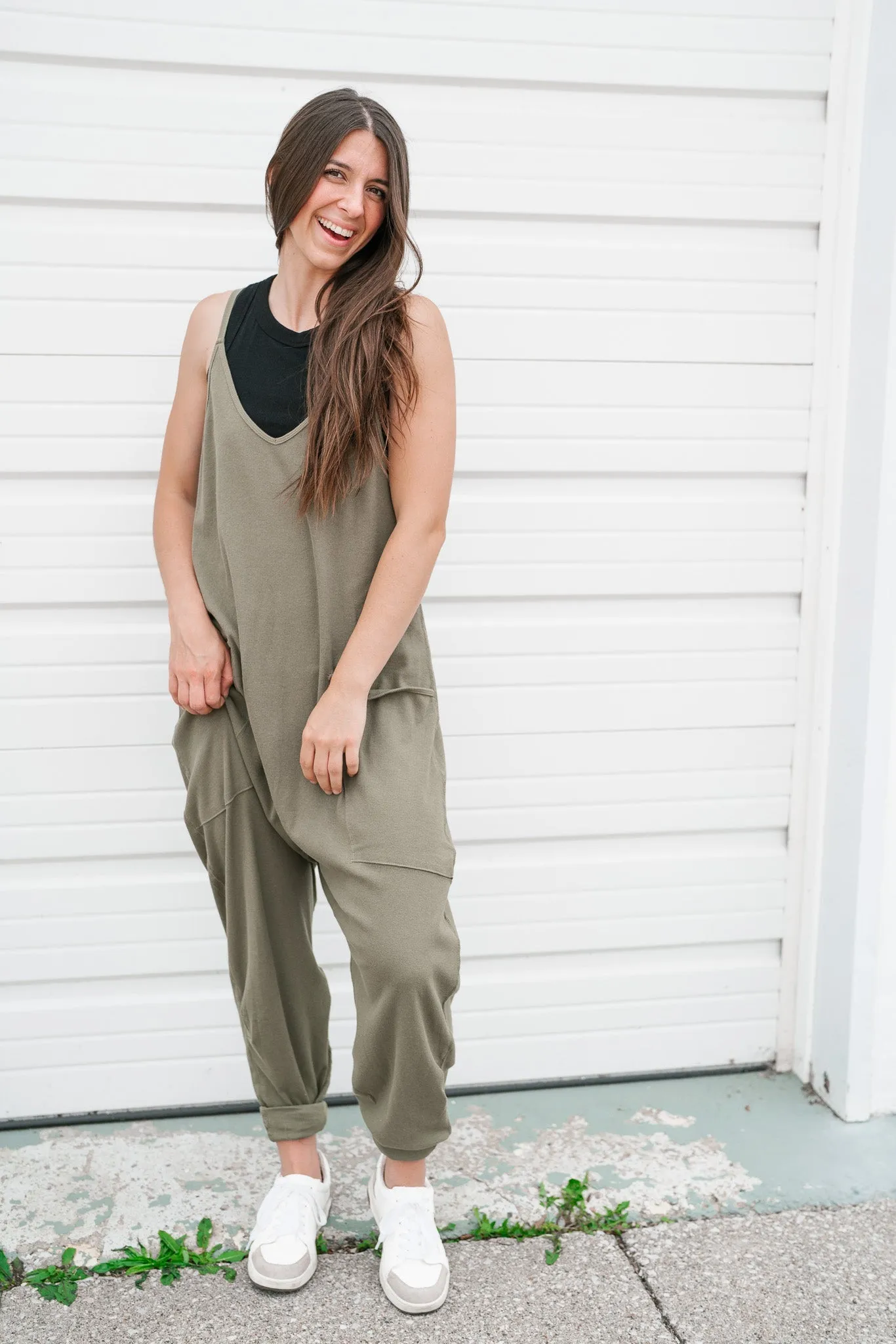 Flying Free Jumpsuit - Olive