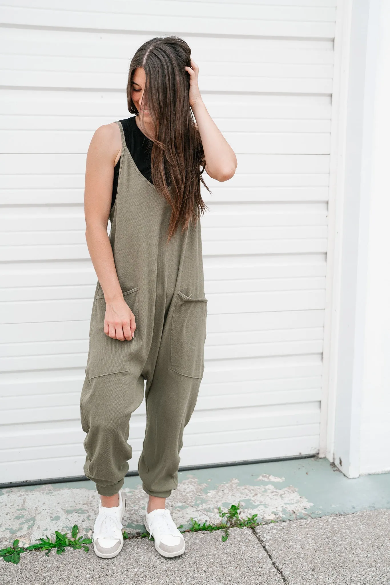 Flying Free Jumpsuit - Olive