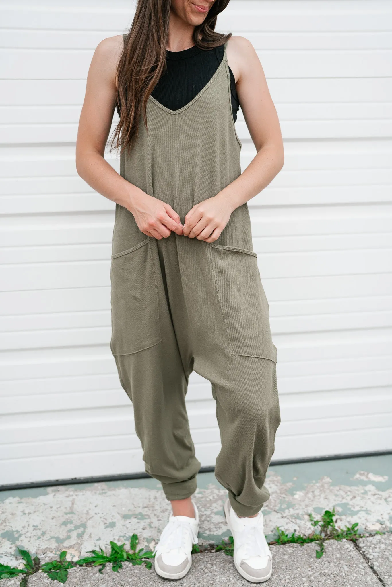 Flying Free Jumpsuit - Olive