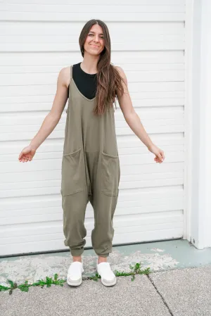 Flying Free Jumpsuit - Olive