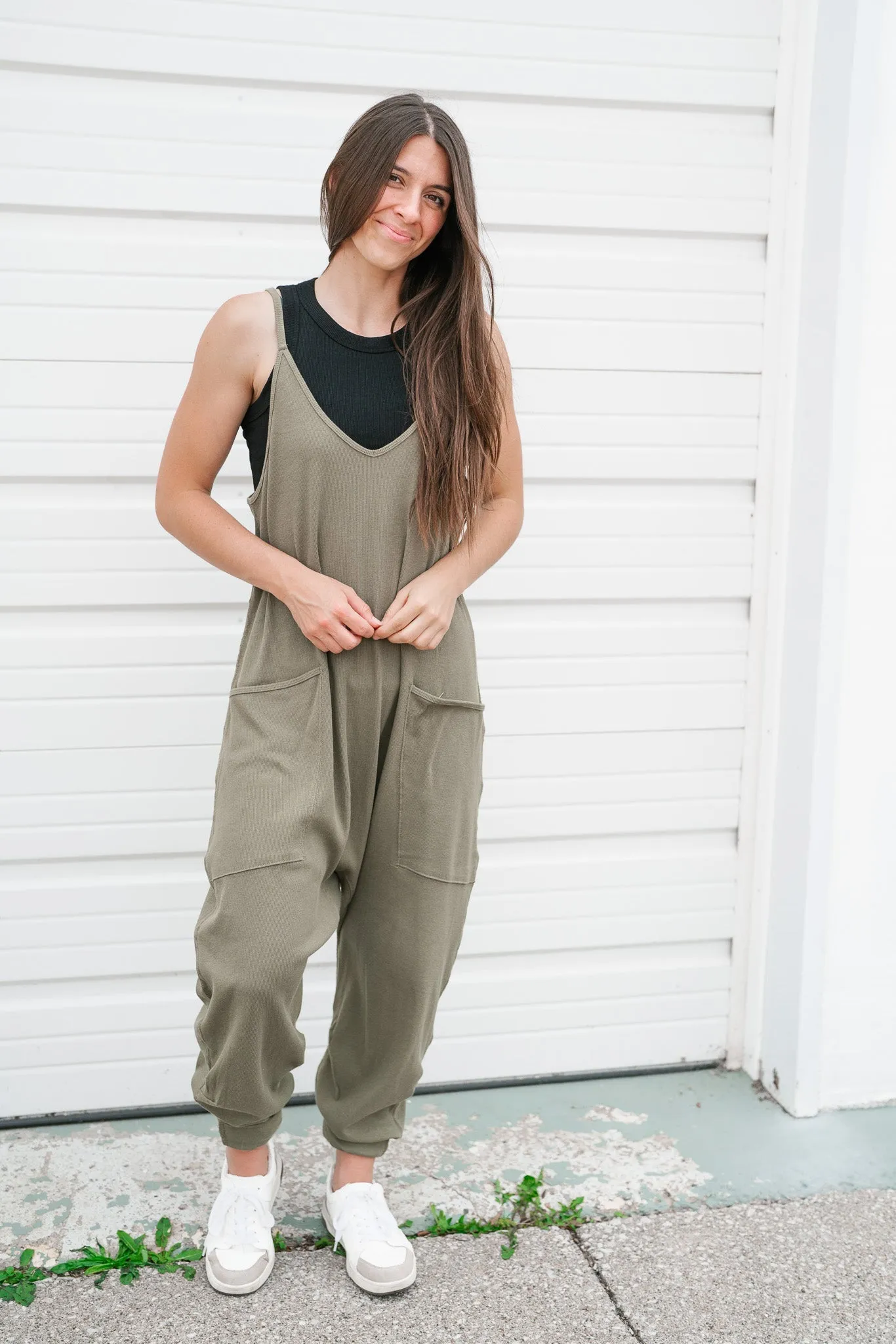 Flying Free Jumpsuit - Olive
