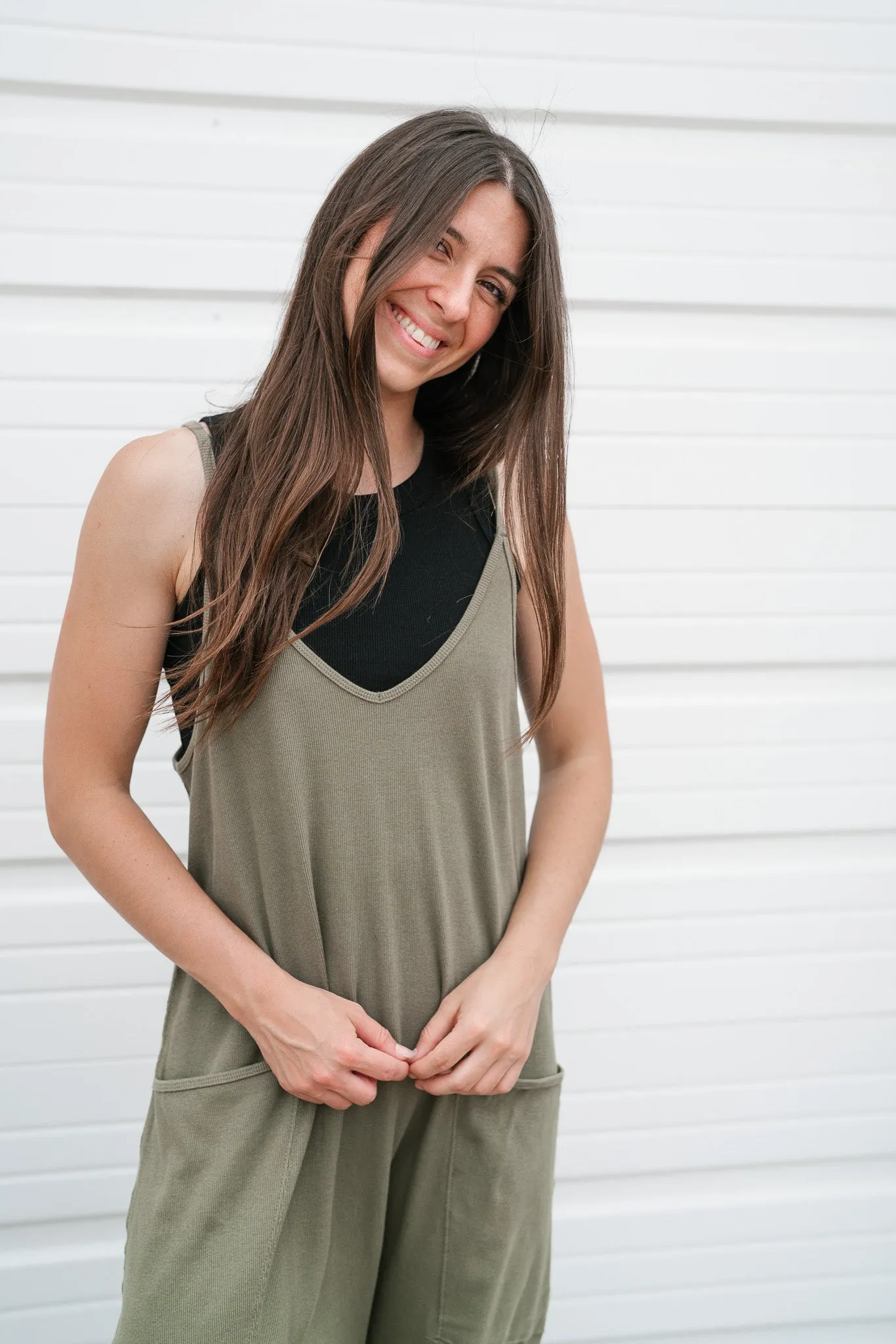 Flying Free Jumpsuit - Olive