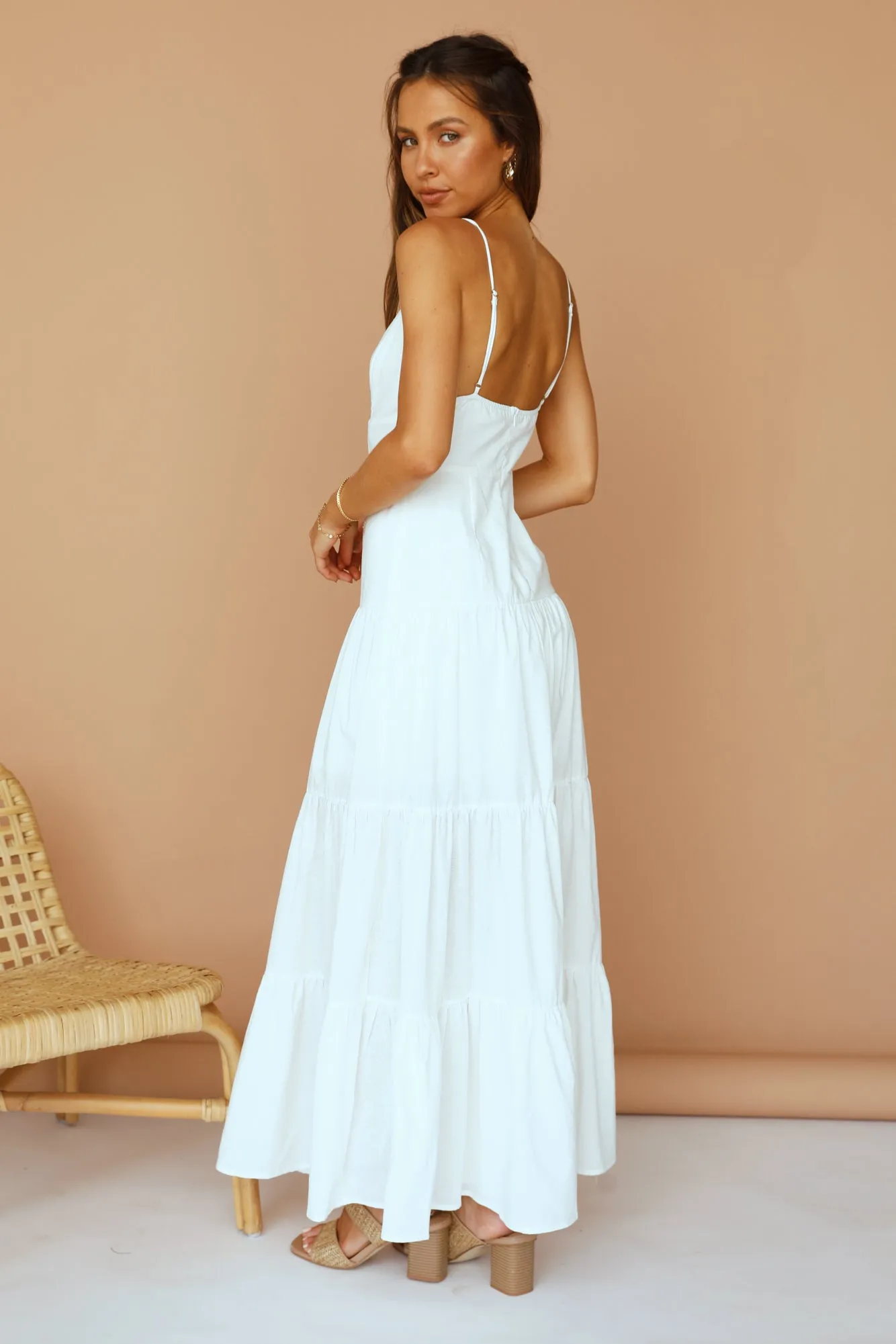 Forever Candlelit Maxi Dress White