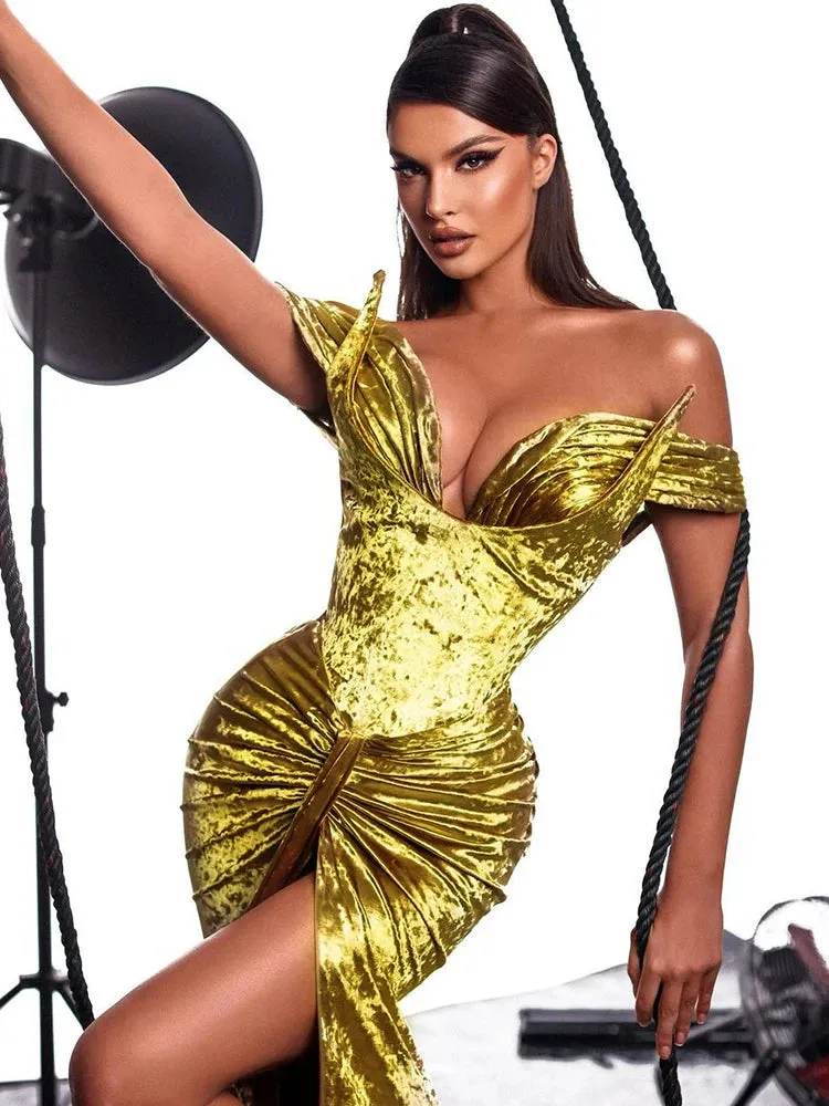 Ginger Velvet Maxi Dress