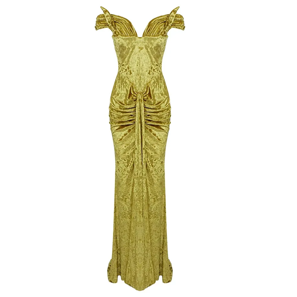Ginger Velvet Maxi Dress