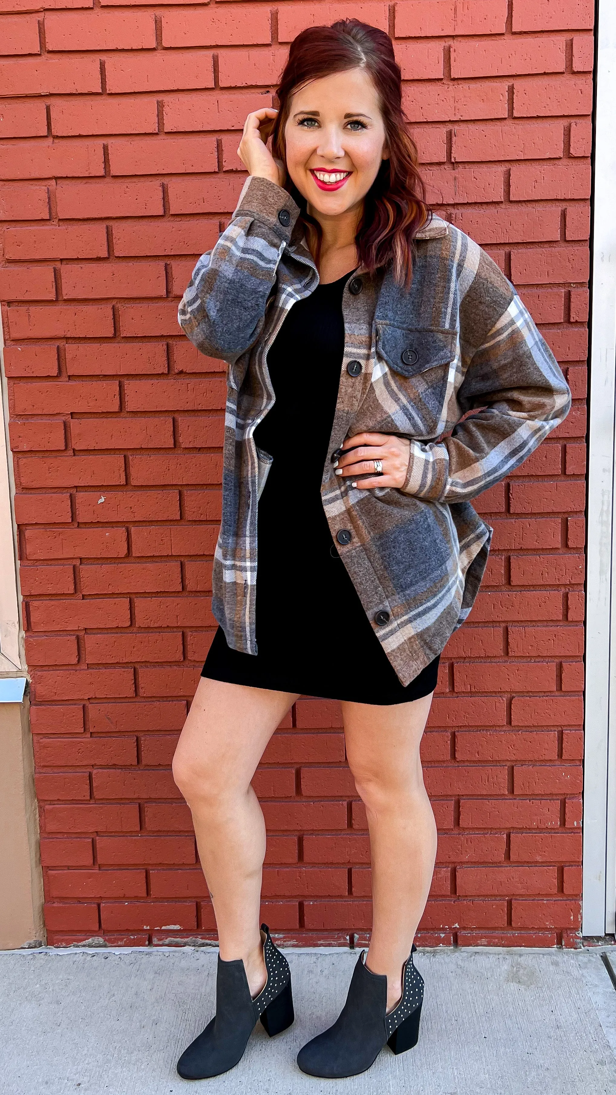 Hannah Studded Booties: Grey *SALE*