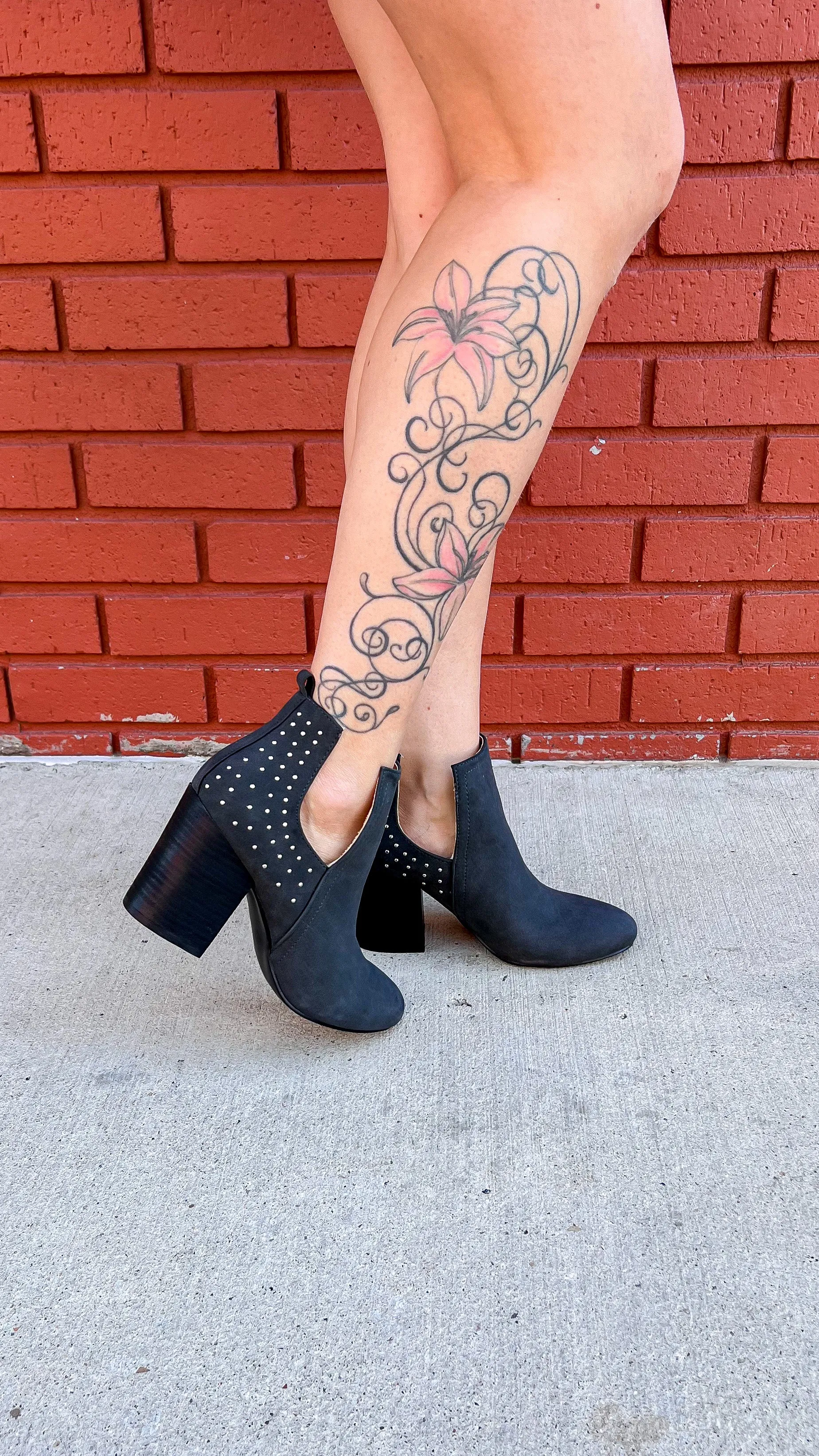 Hannah Studded Booties: Grey *SALE*