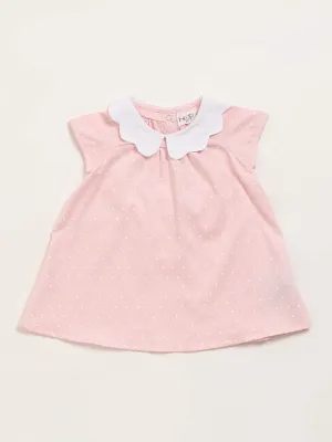 HOP Baby Blush Pink Polka Dots Dress