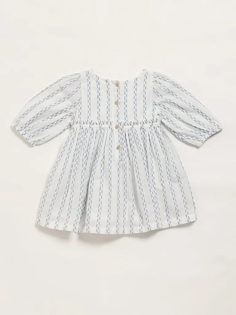 HOP Baby White Embroidered Dress