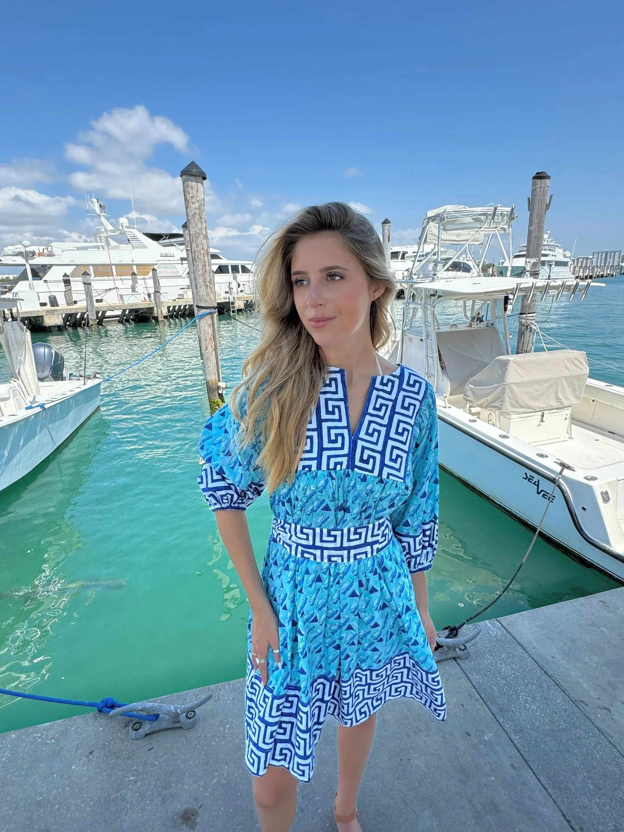 Malaga Mini in Shark Tiffany Print