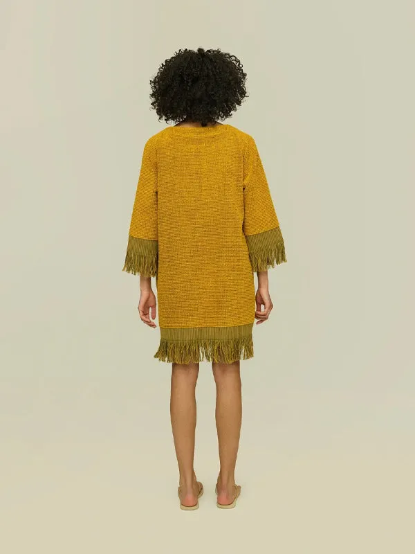 Odilia Terry Dress: Mustard