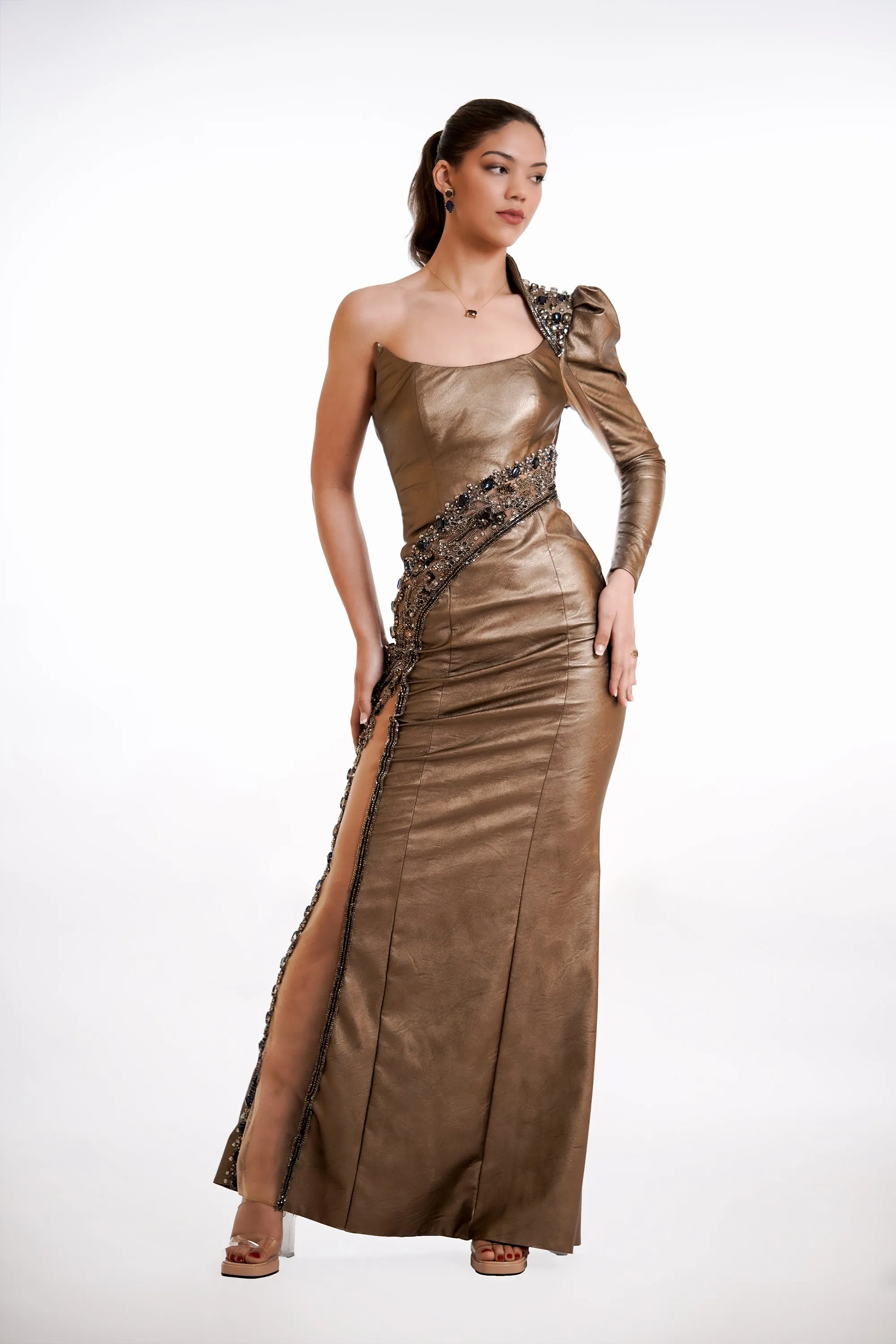 Opulent Asymmetry Dress