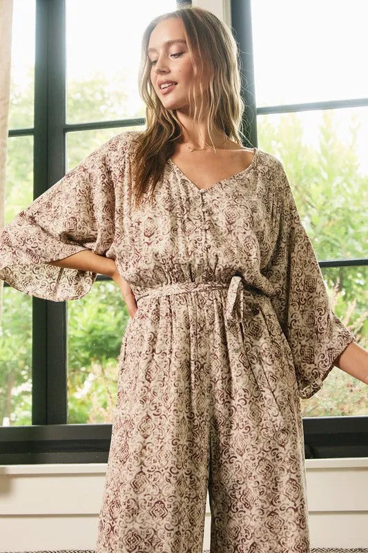 Paisley Stamp Jumpsuit