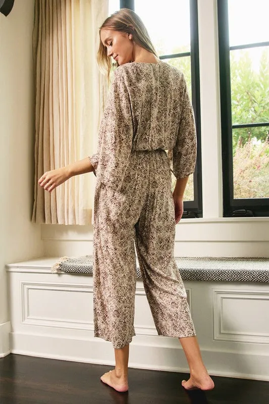 Paisley Stamp Jumpsuit
