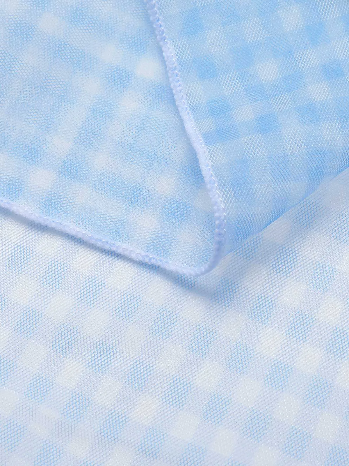 [Pre-Sale] 2PCS Blue 1950s Plaids Swimsuit & Mesh Cover-Up