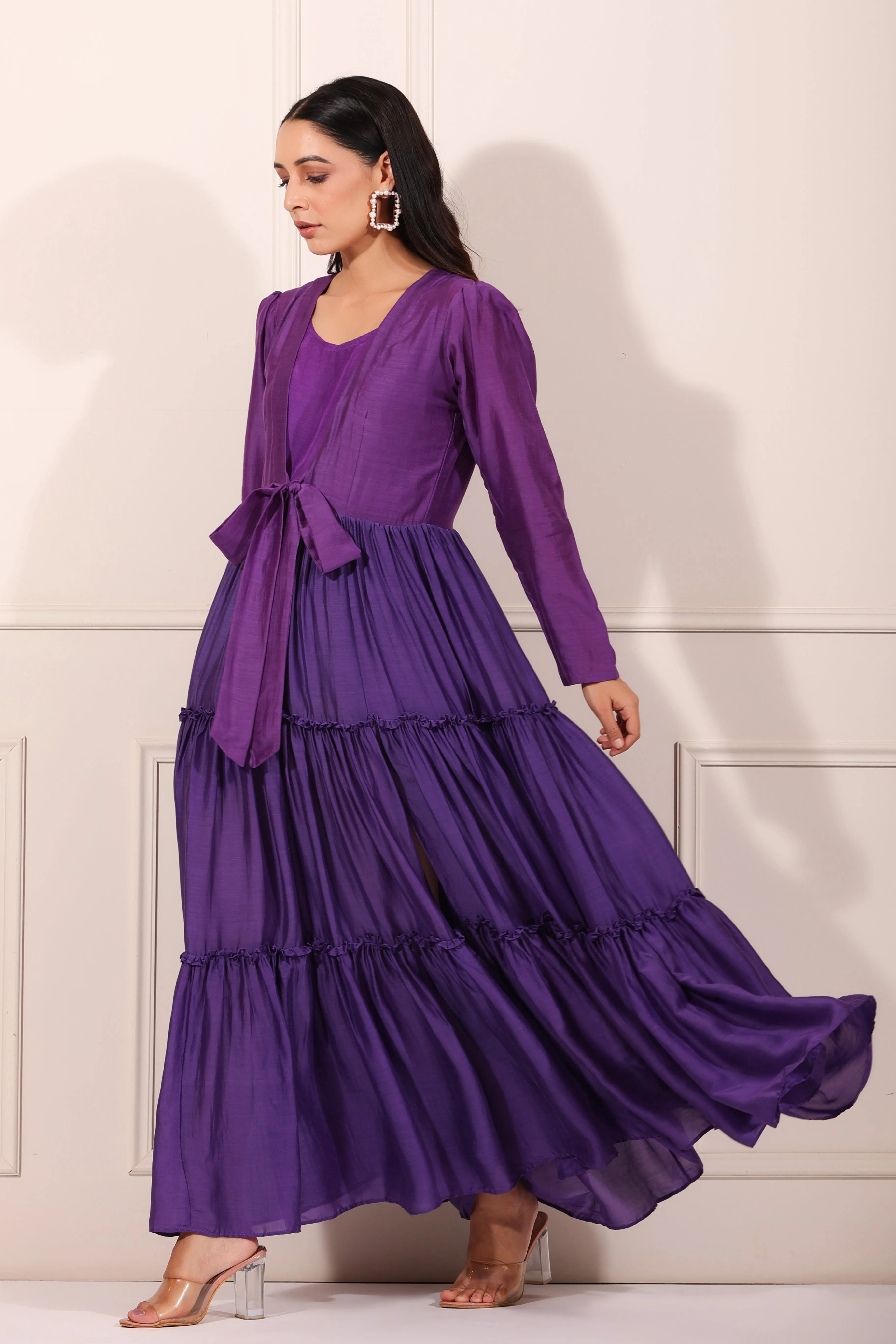 Purple Tiered Dress