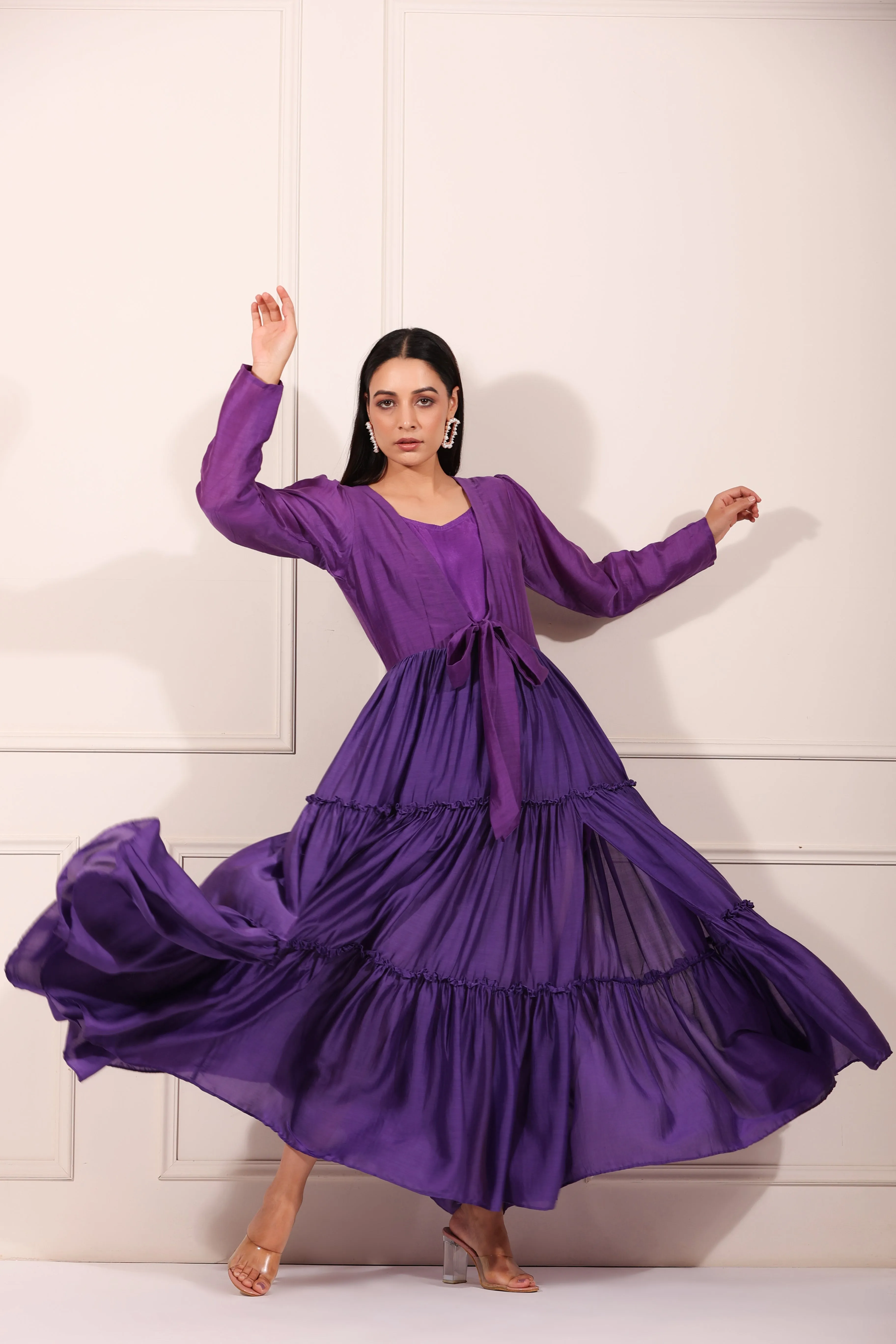 Purple Tiered Dress