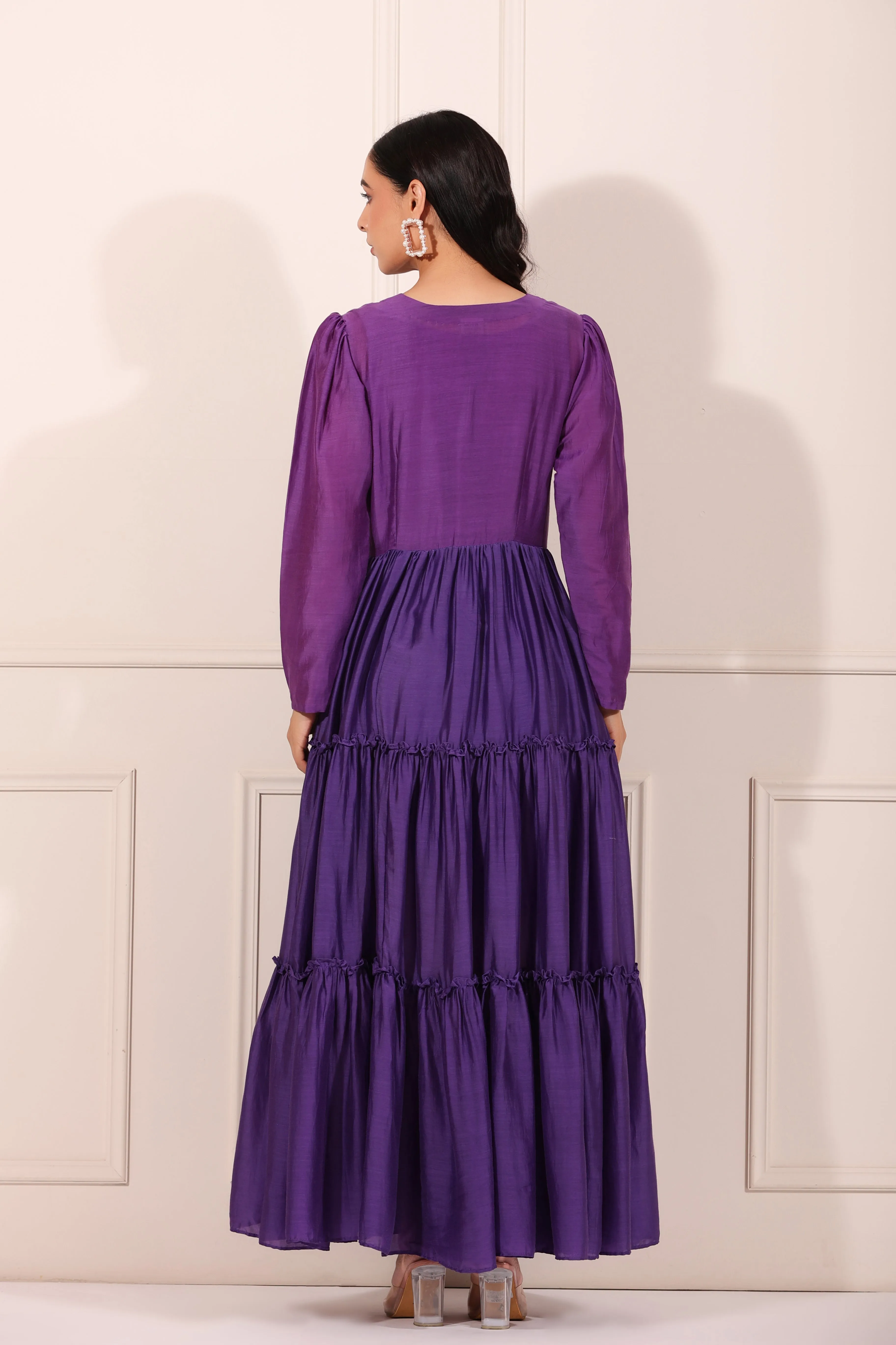 Purple Tiered Dress
